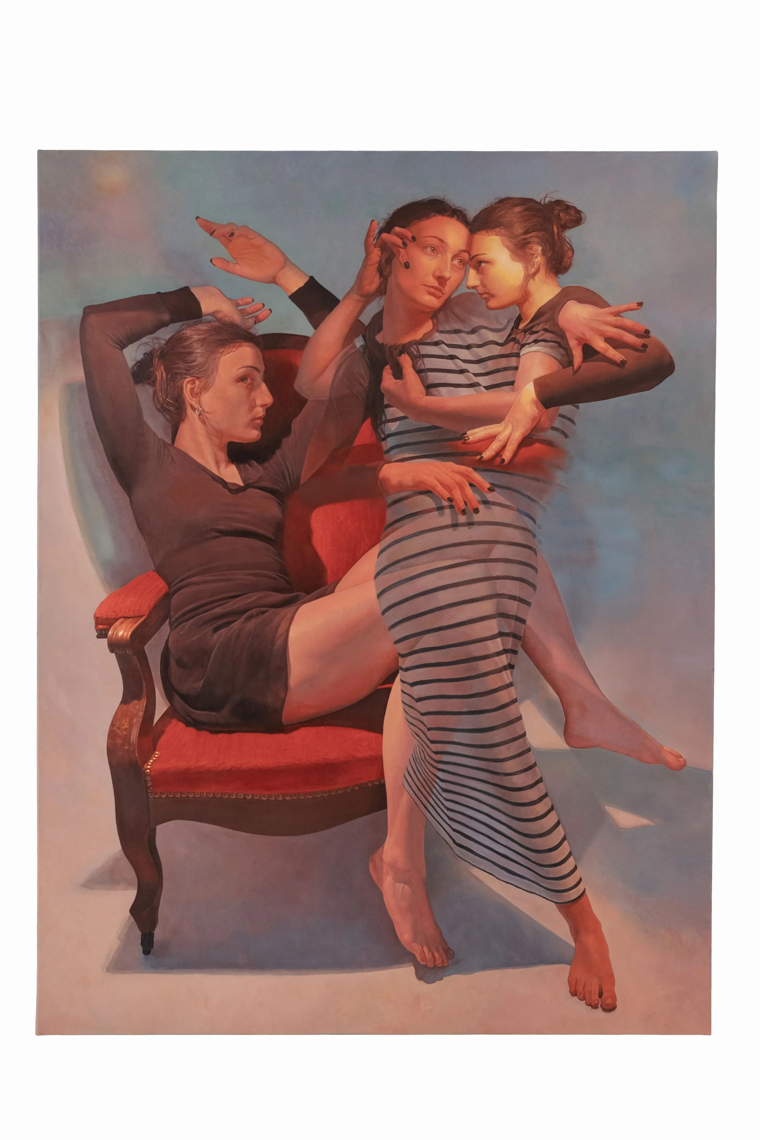 Irruption, 2023, Oil on canvas, 130 X 97 cm