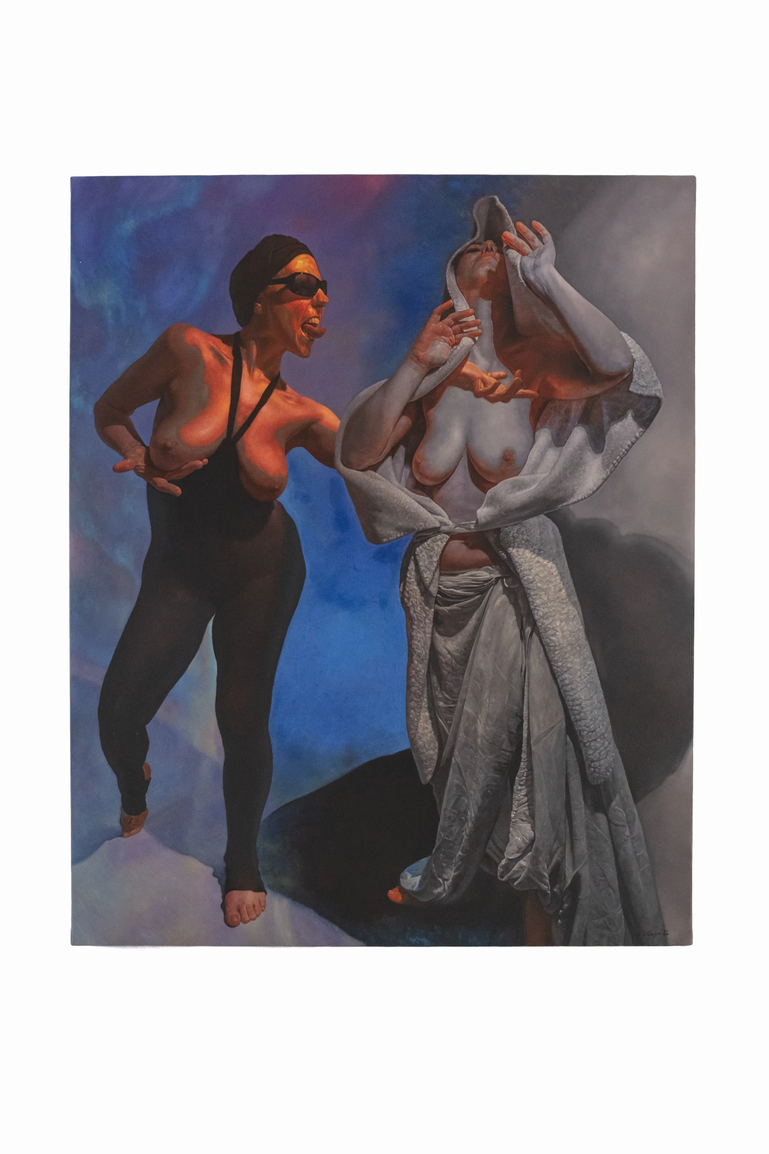 Tentation III, 2022, Oil on canvas, 100 X 81 cm