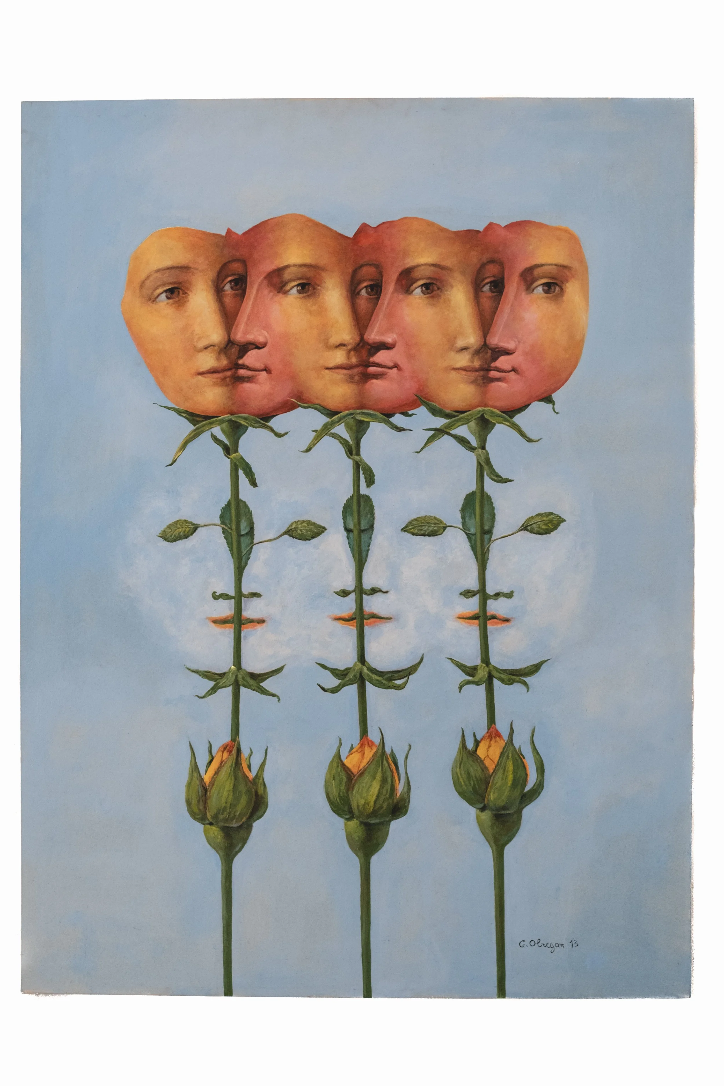 Bloom, 2013, Acrylic on cardboard, 80 X 60 cm