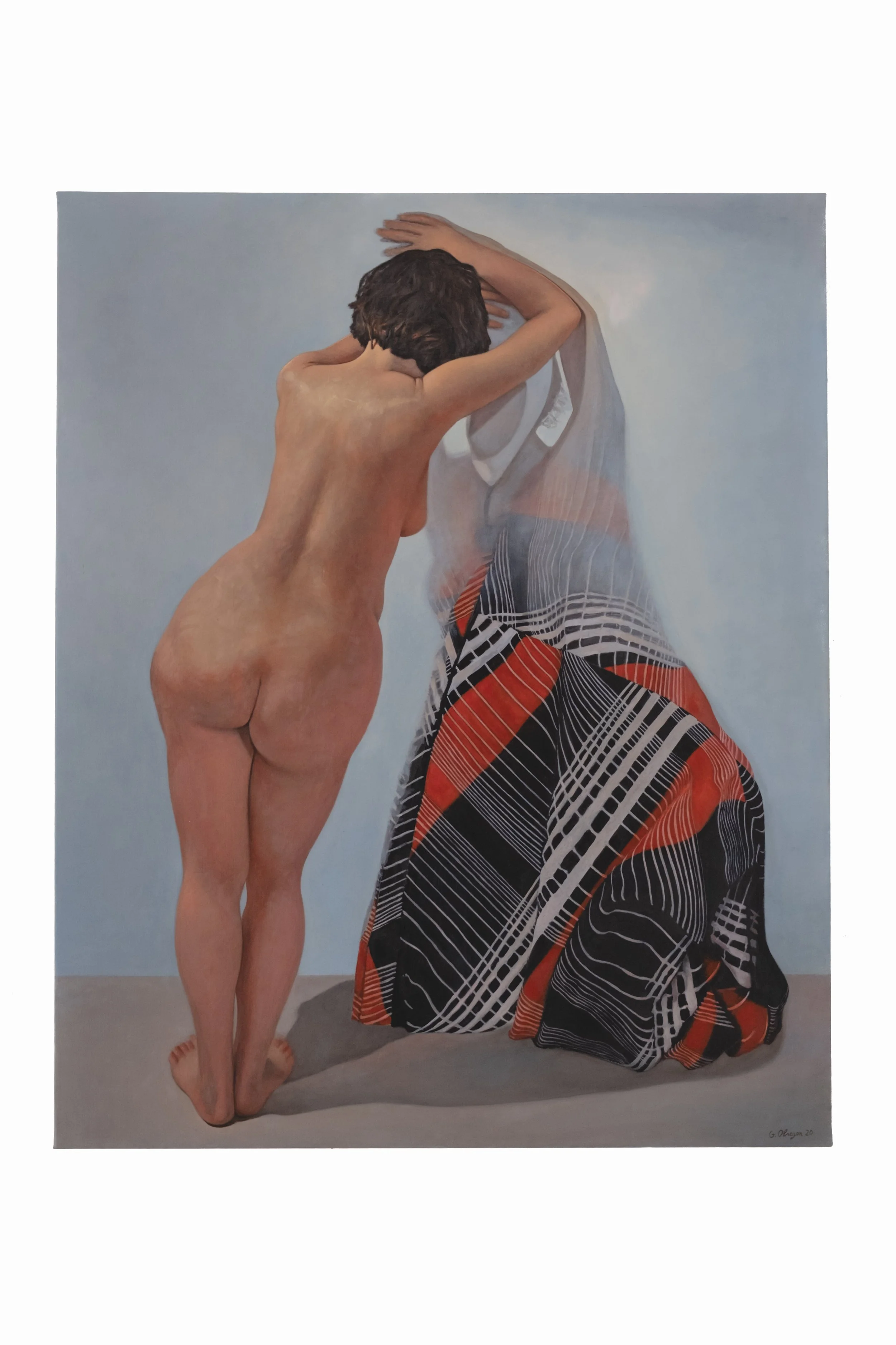 Nu de dos II, 2020, Oil on canvas, 100 X 81 cm