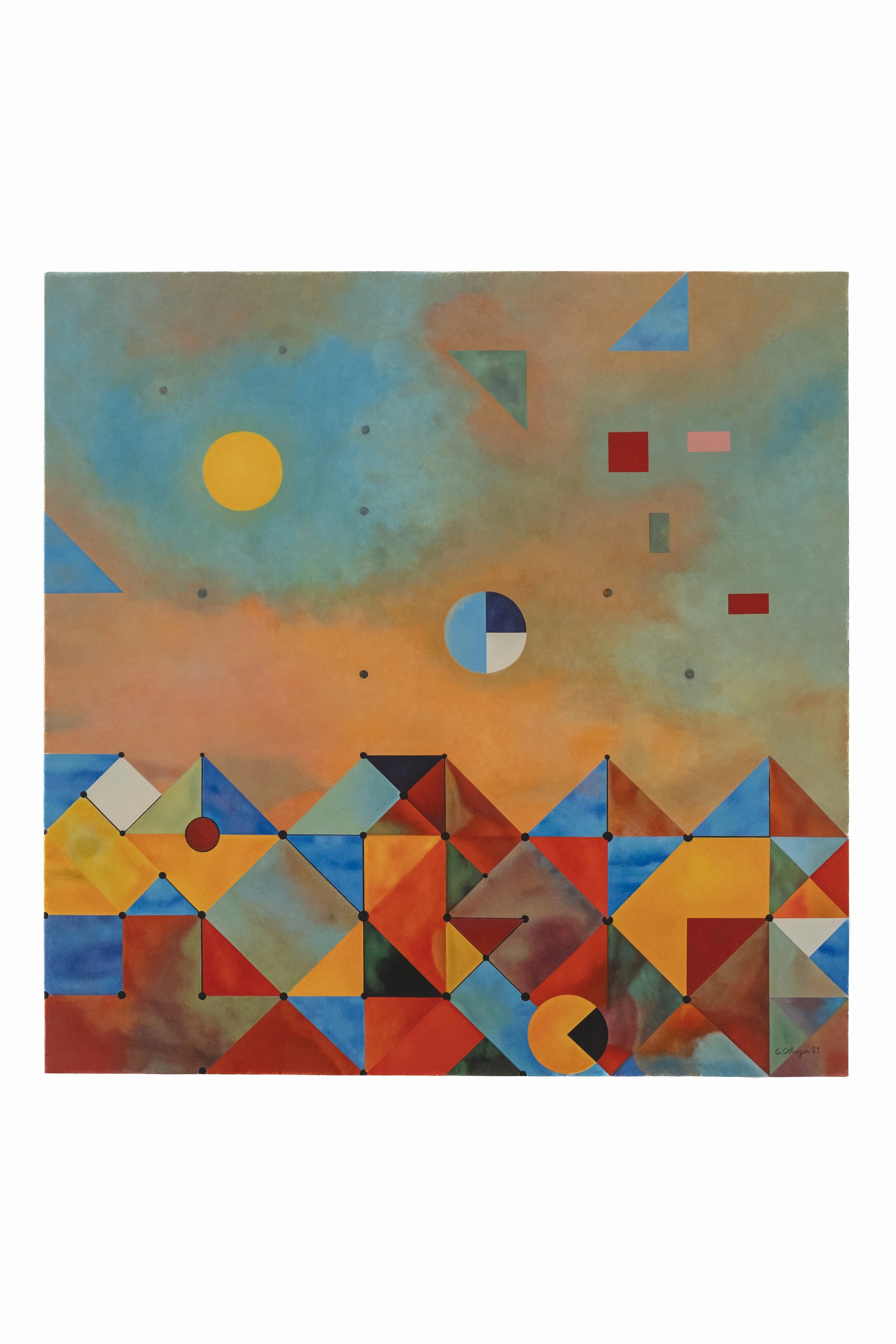 Le Jour, 2019, Oil on canvas, 100 X 100 cm