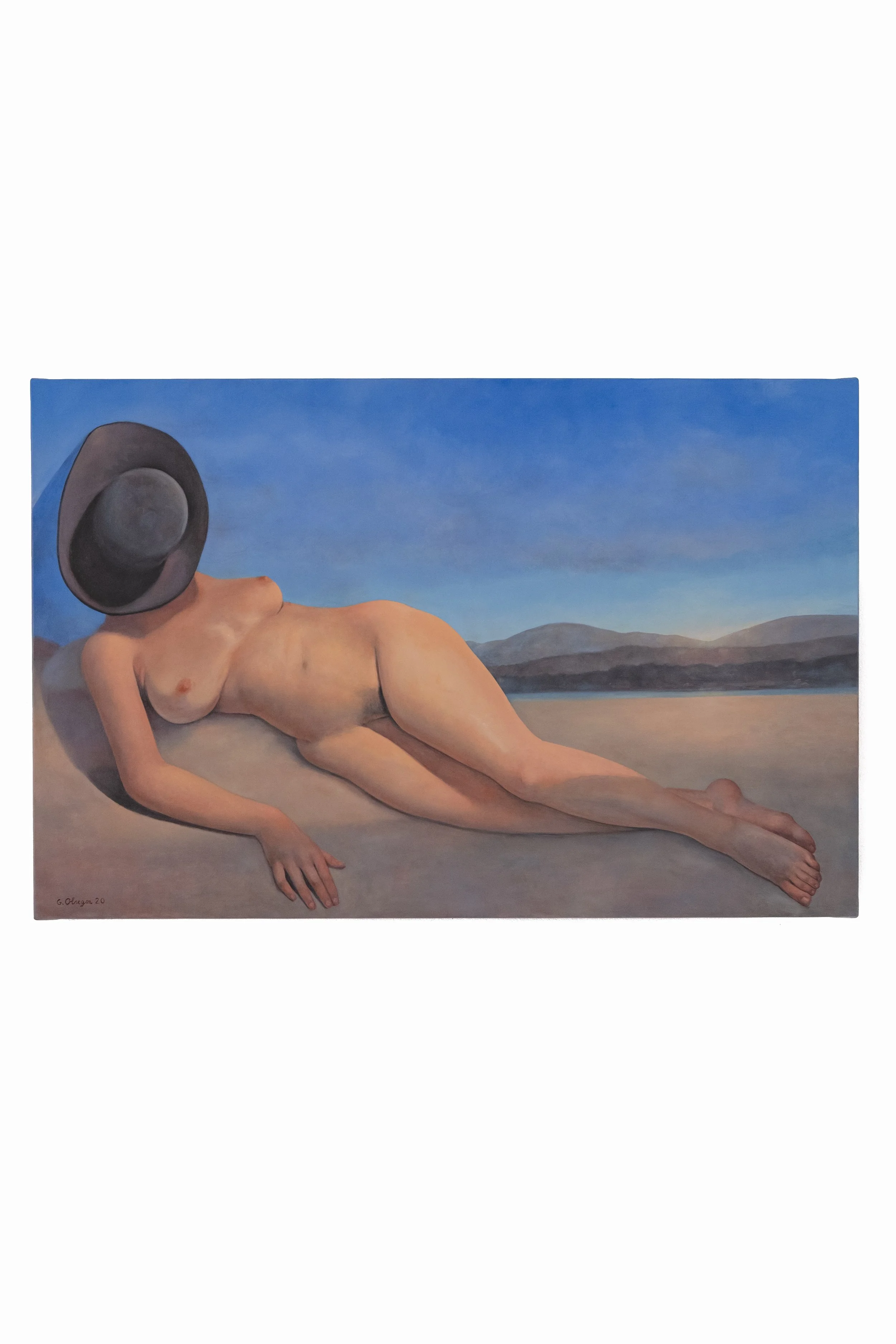Nu au Chapeau, 2020, Oil on canvas, 60 X 92 cm