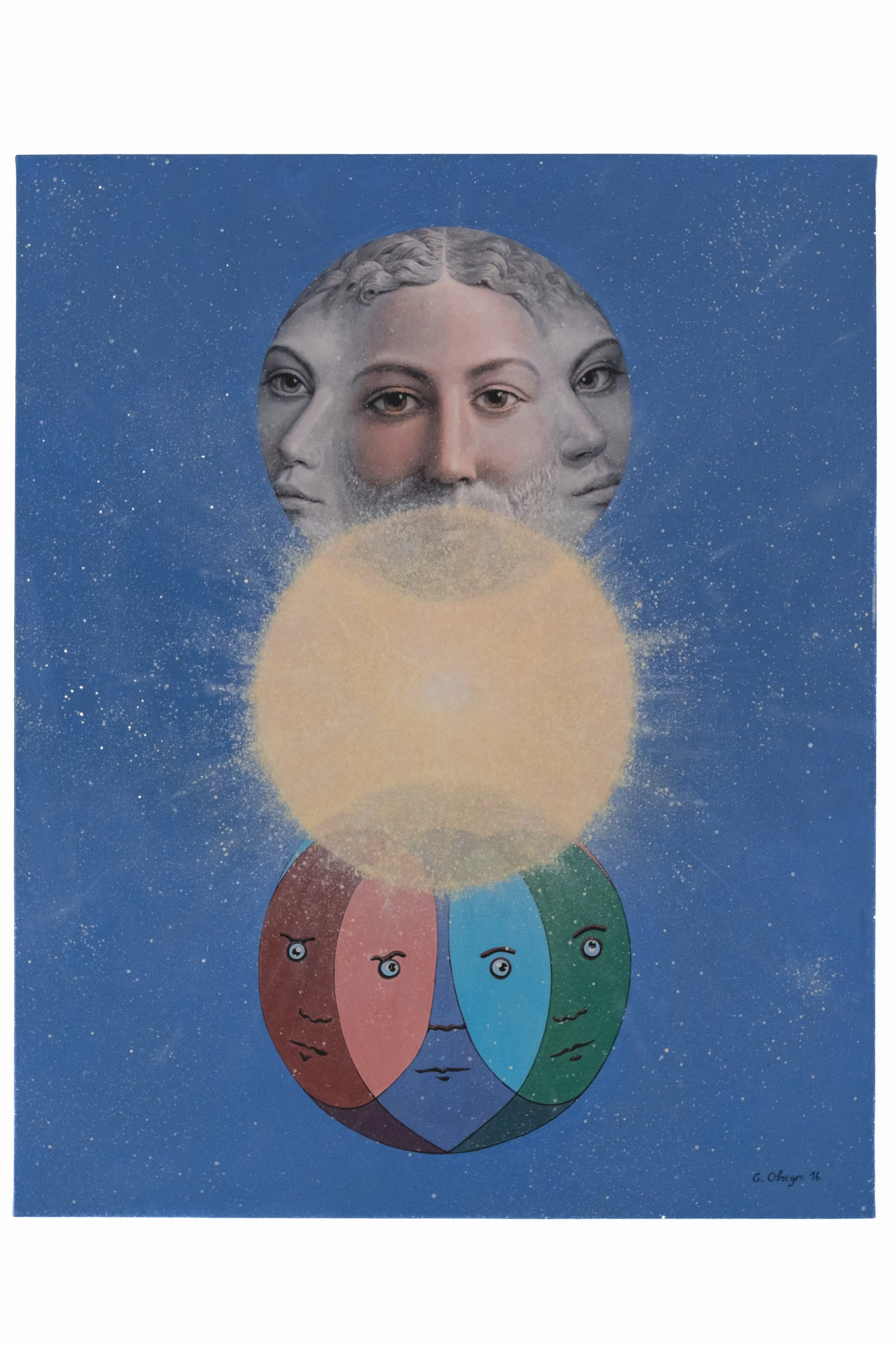 Divinité I, 2016, Acrylic on canvas, 100 X 81 cm