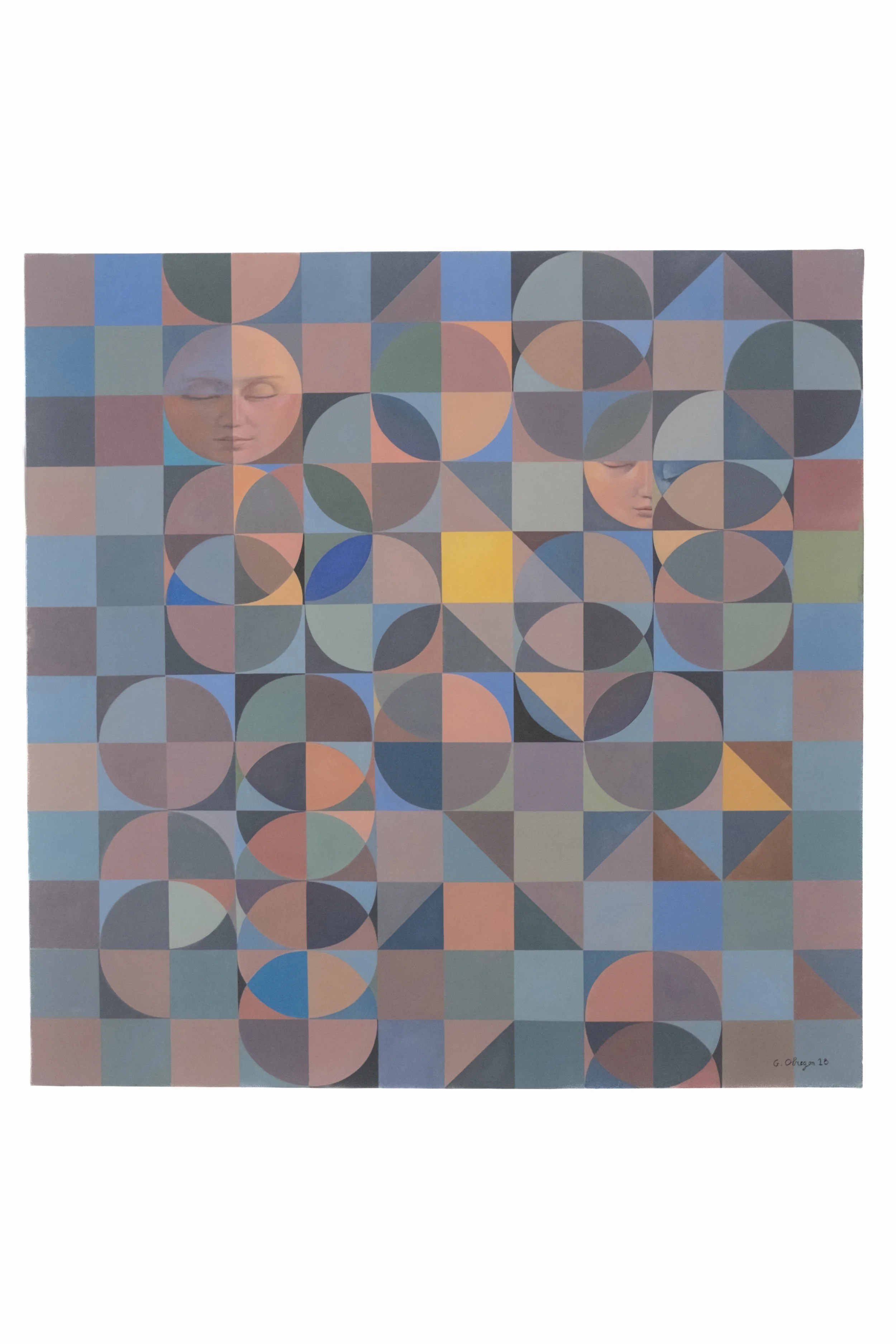 L'Hiver, 2018, Acrylic on canvas, 100 X 100 cm