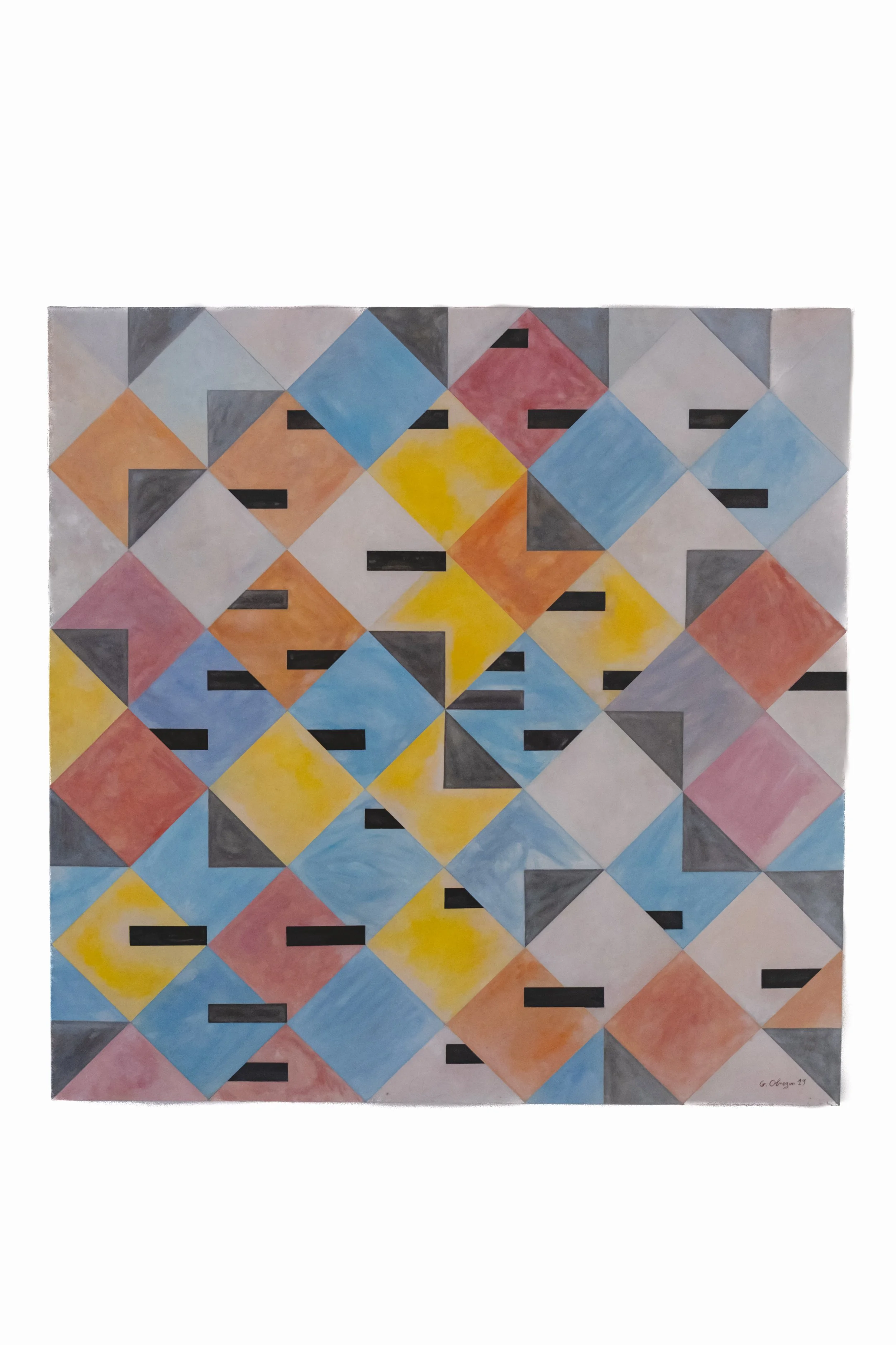 Equilibre, 2019, Acrylic on canvas, 100 X 100 cm