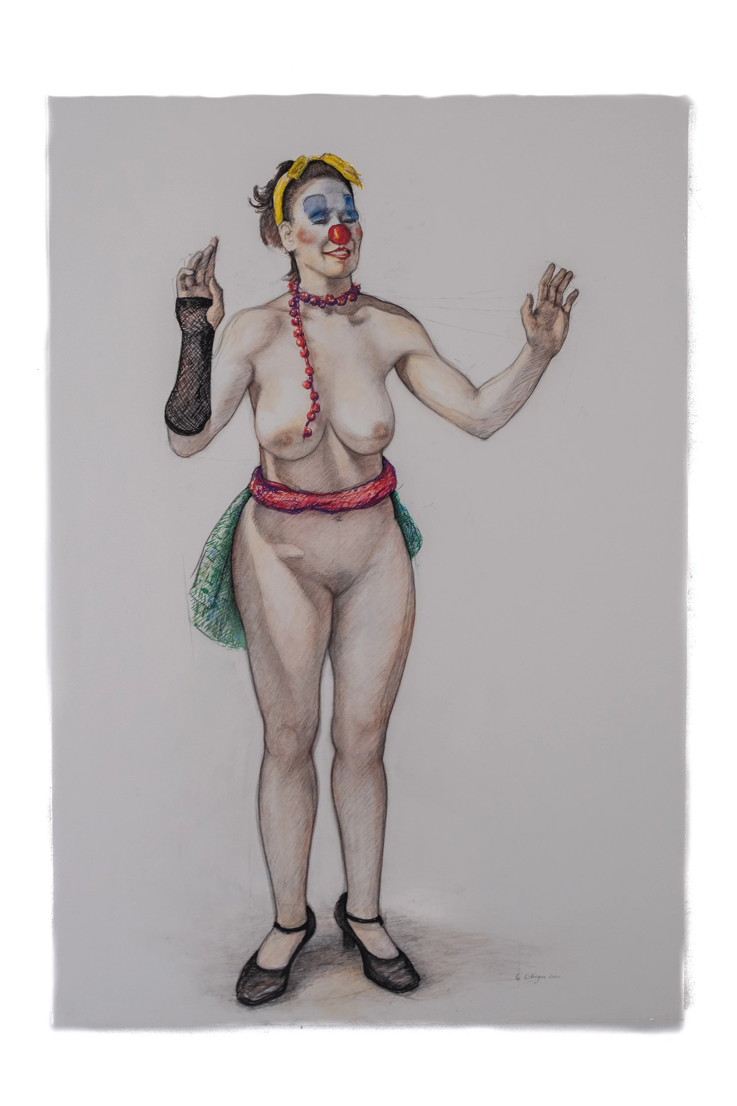 Éloquence, 2020, Acrylic, pencil, pastel on paper, 130 X 89 cm