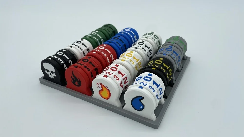 3D Tisk - různé varianty počítadel životů