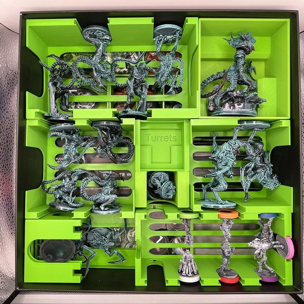 3D Tisk - insert (vložka do krabice) pro deskovou hru Nemesis