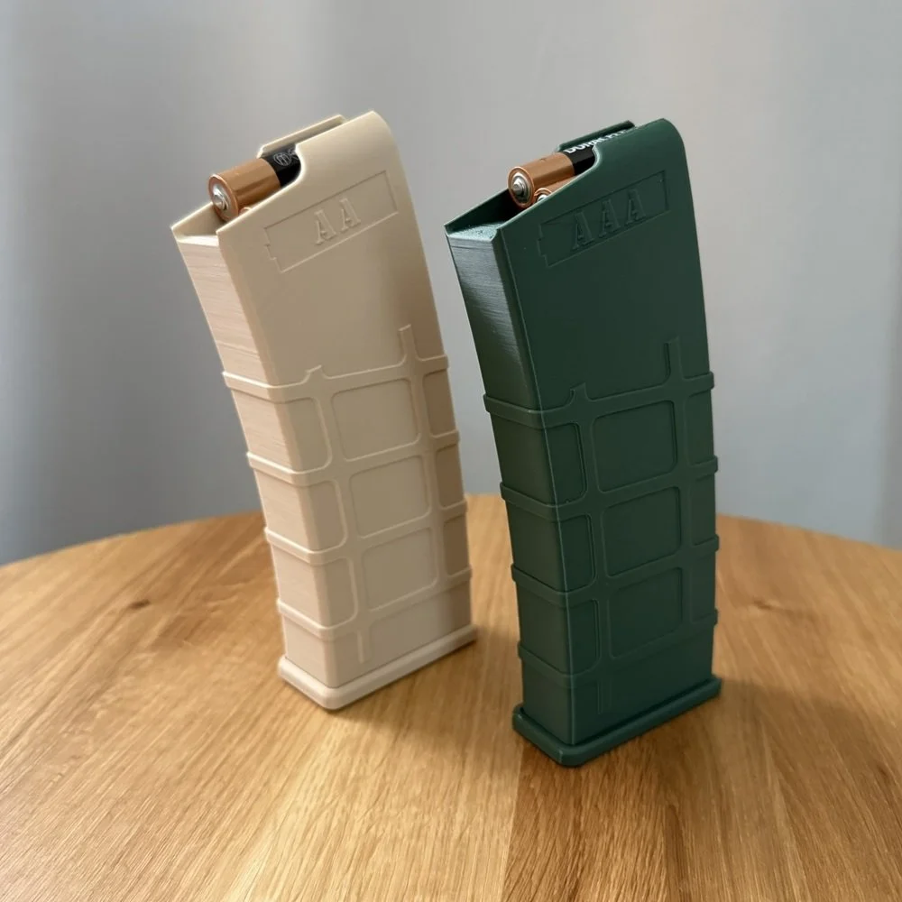 3D Tisk - pouzdro na baterie ve tvaru zásobníku