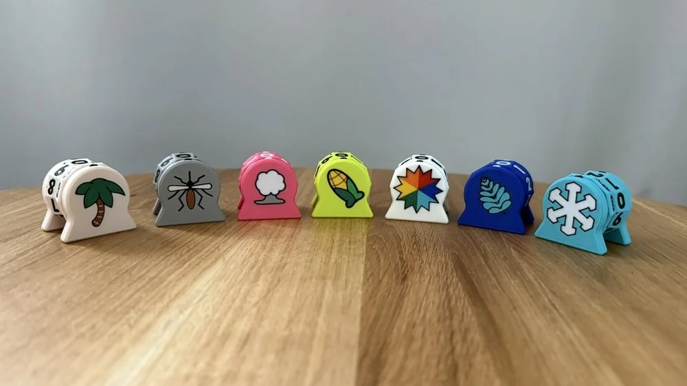 3D Tisk - počítadlo životů s různými motivy