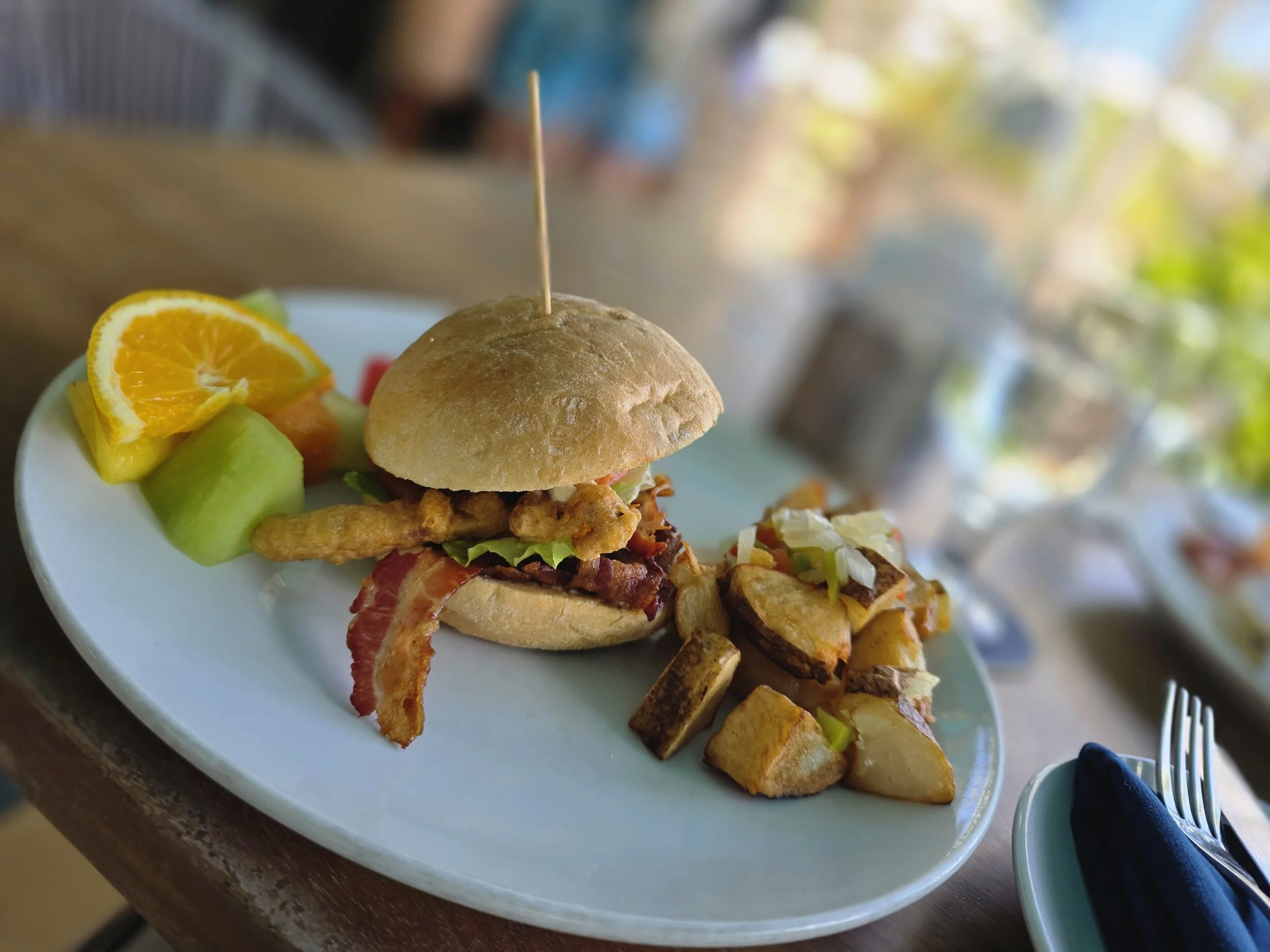 Brunch with friends at Caribbean Fish Market Located in St. Thomas USVI.