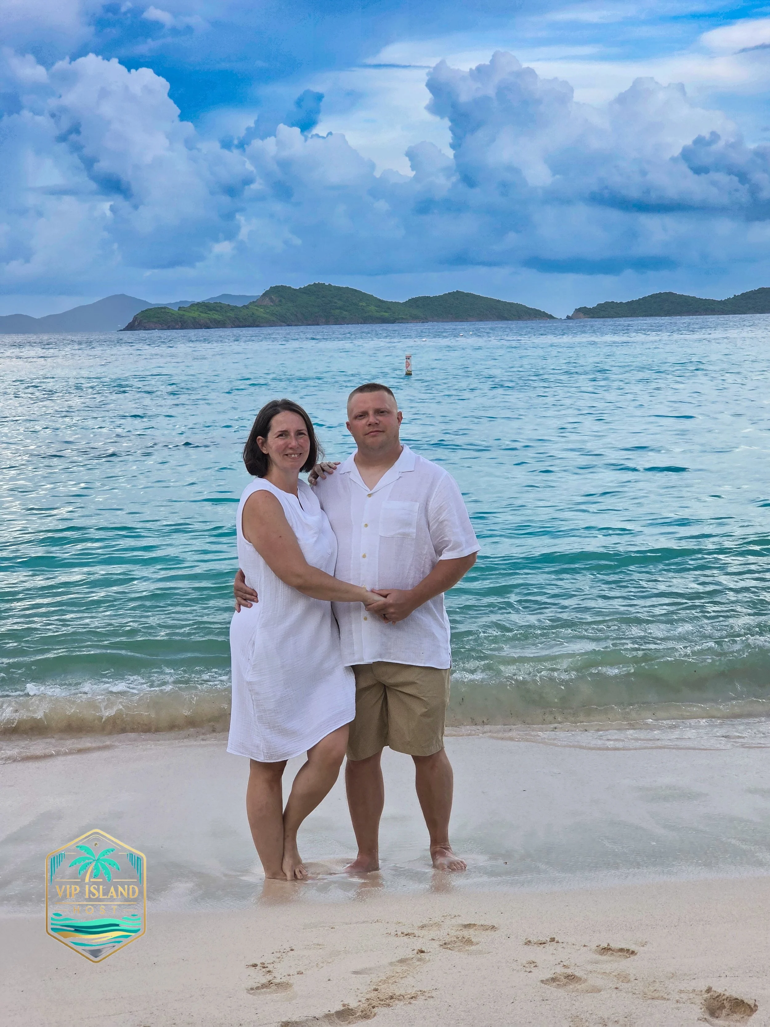 Mr. and Mrs. Coffee renewed their vows on the beautiful Lindquist Beach in St. Thomas USVI.