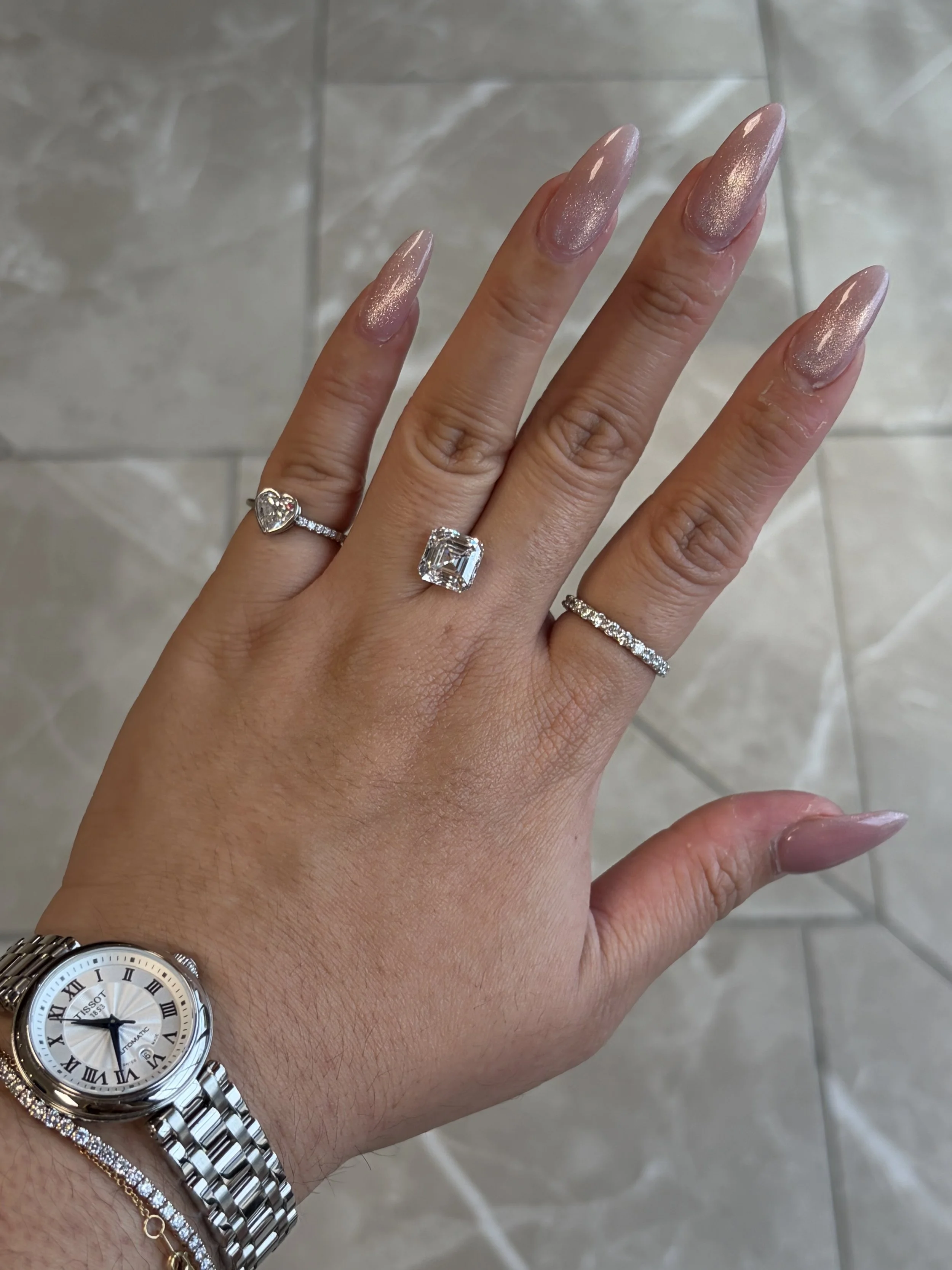 5 carat Asscher Cut Diamond F/VVS2