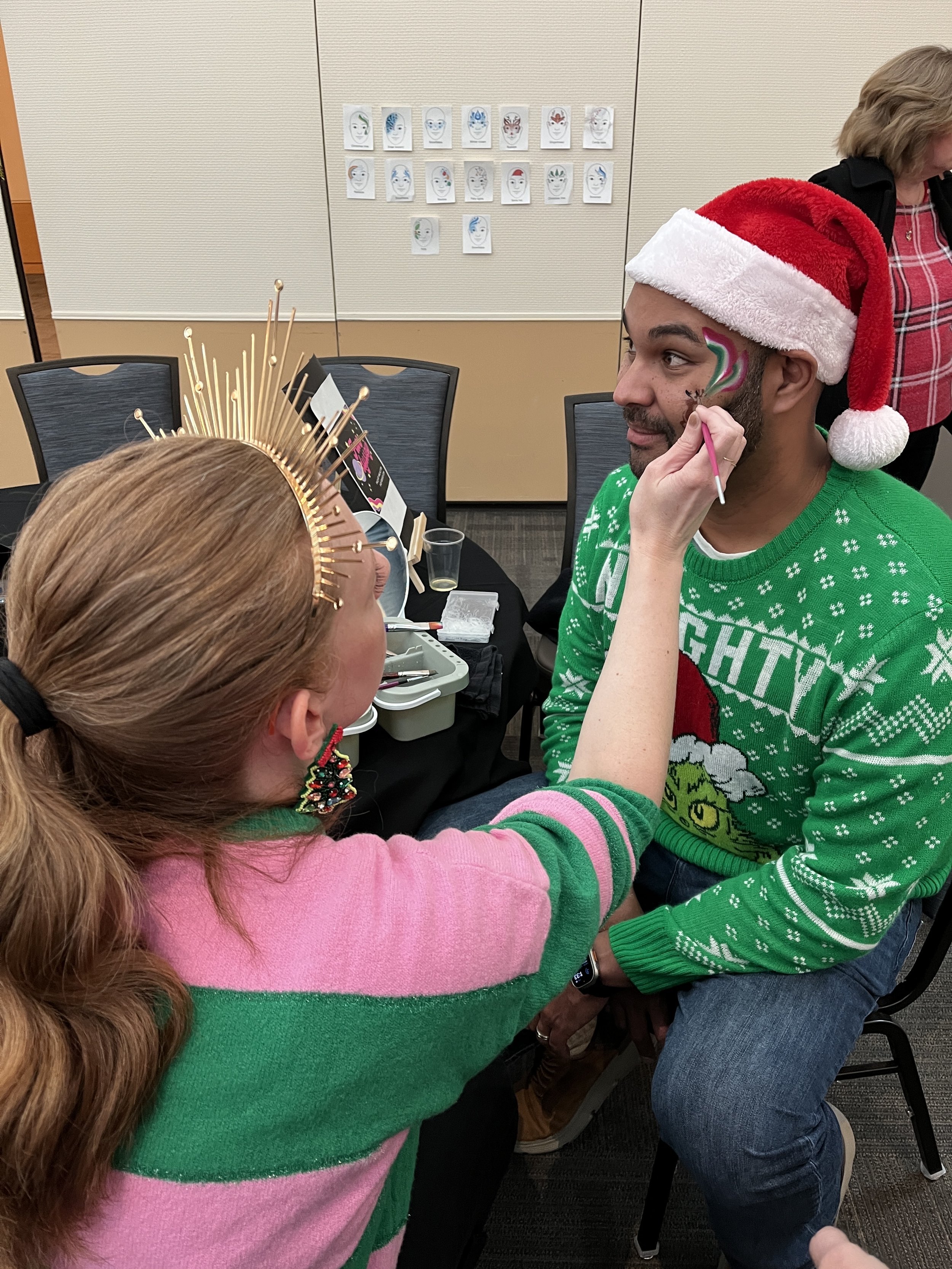 Face painting at a Sacramento corporate event. 