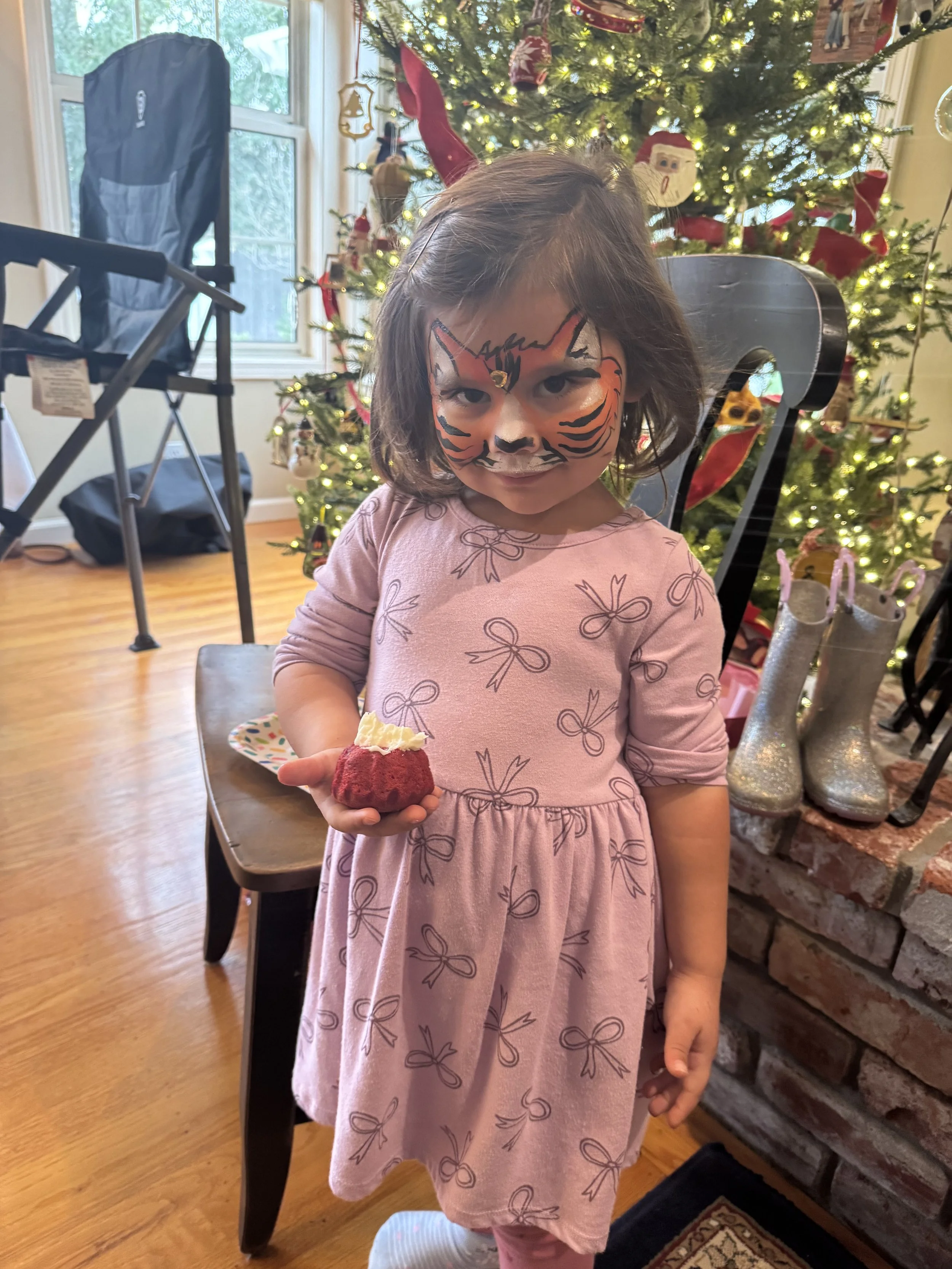 Face painting at a Sacramento birthday party.