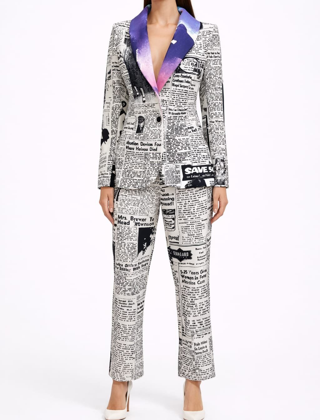 Front Page Statement, Newspaper-Print Anzug, Italian Designers, Frontansicht.jpeg