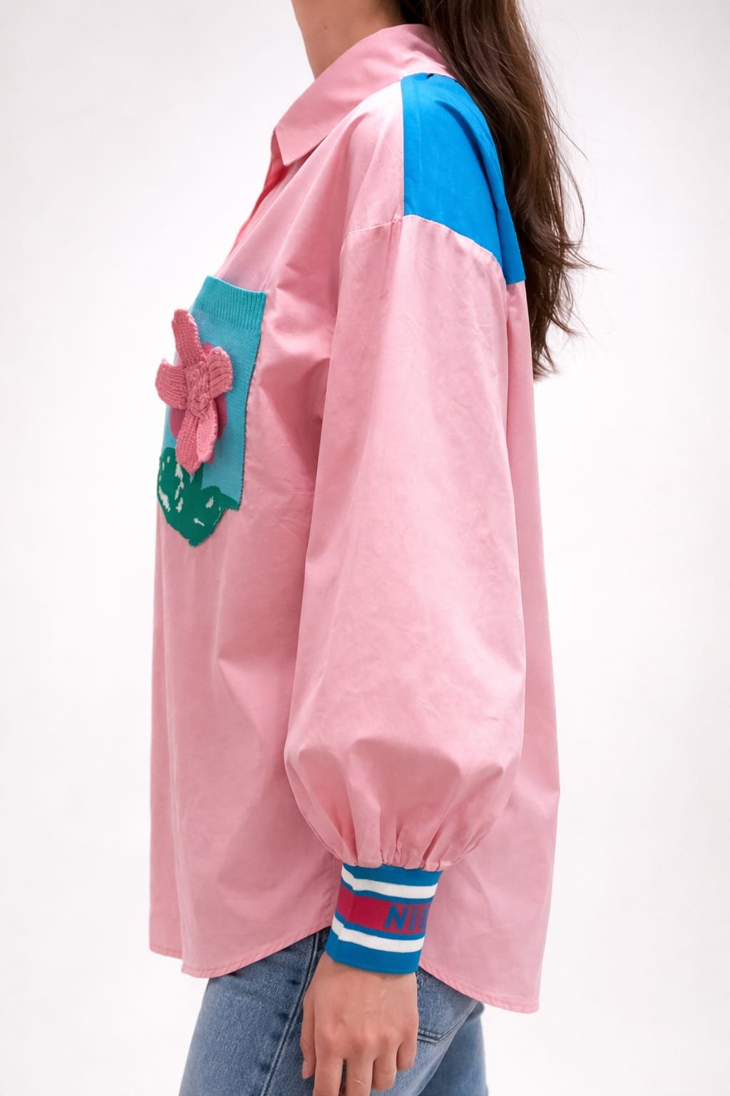 Flora Patch, buntes ausgefallenes Hemd, Italian Designers, Seitenansicht.jpeg