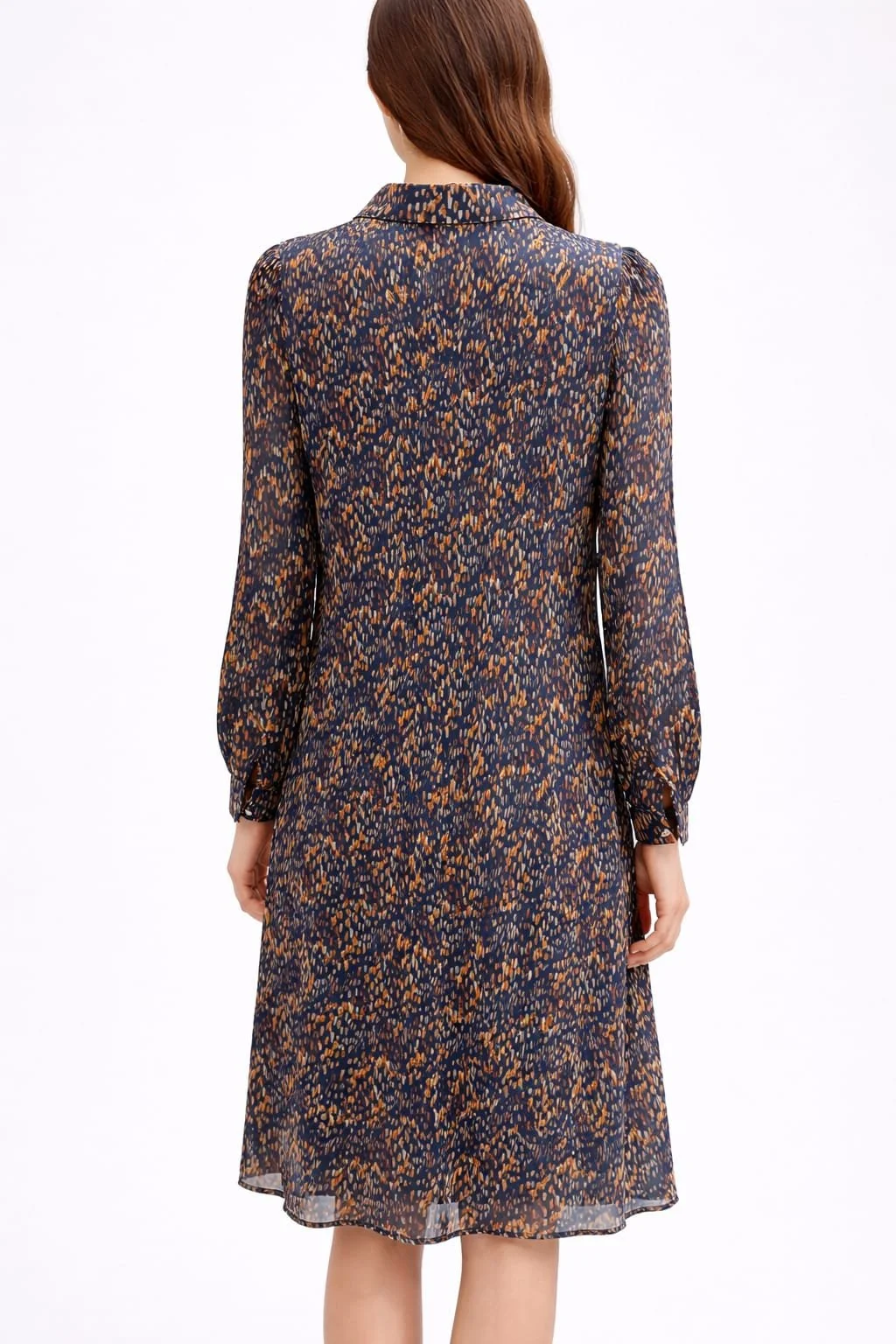 Copper Rain, Gepunktetes Damenkleid, Italian Designers, Rückansicht.jpeg