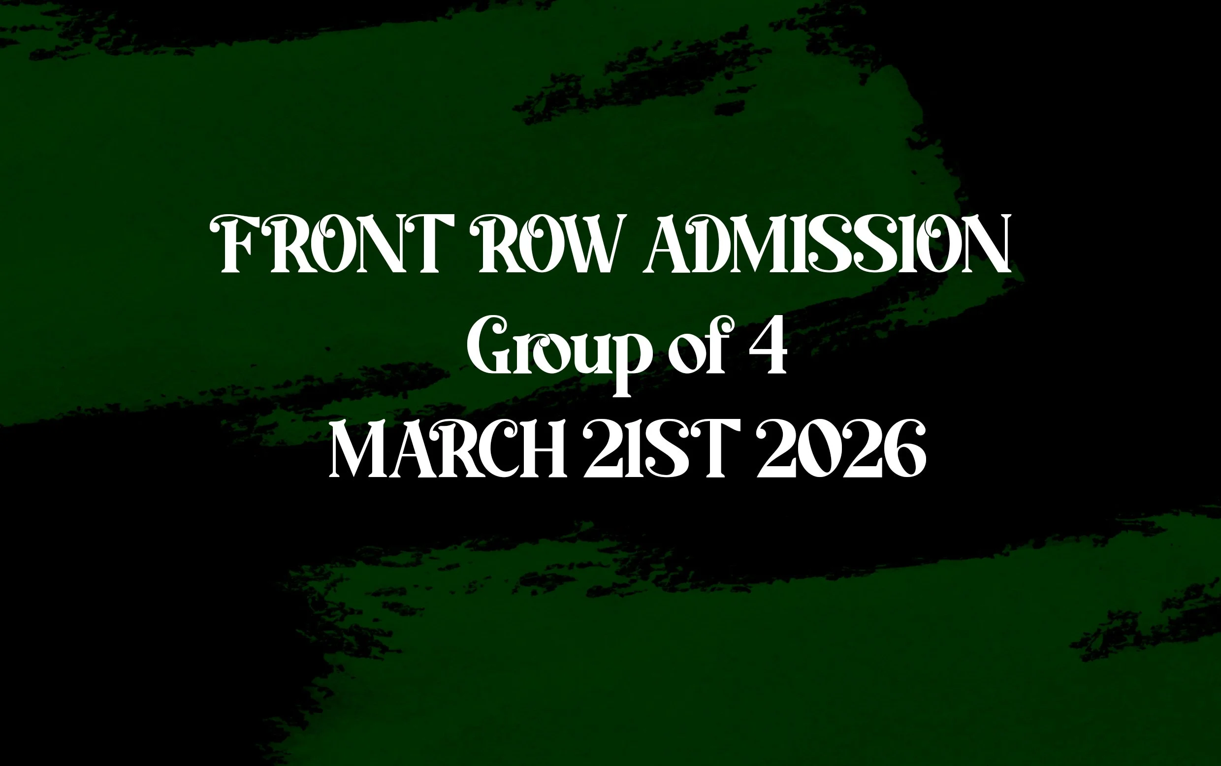 Front Row Group of 4 - SUPER SAVER