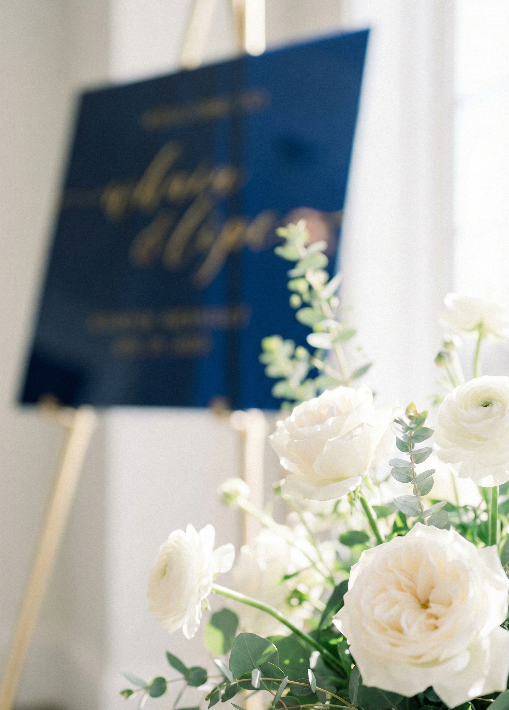 Wedding Reception Signage Detail - Custom Color Matched Acrylic Signs Arizona.