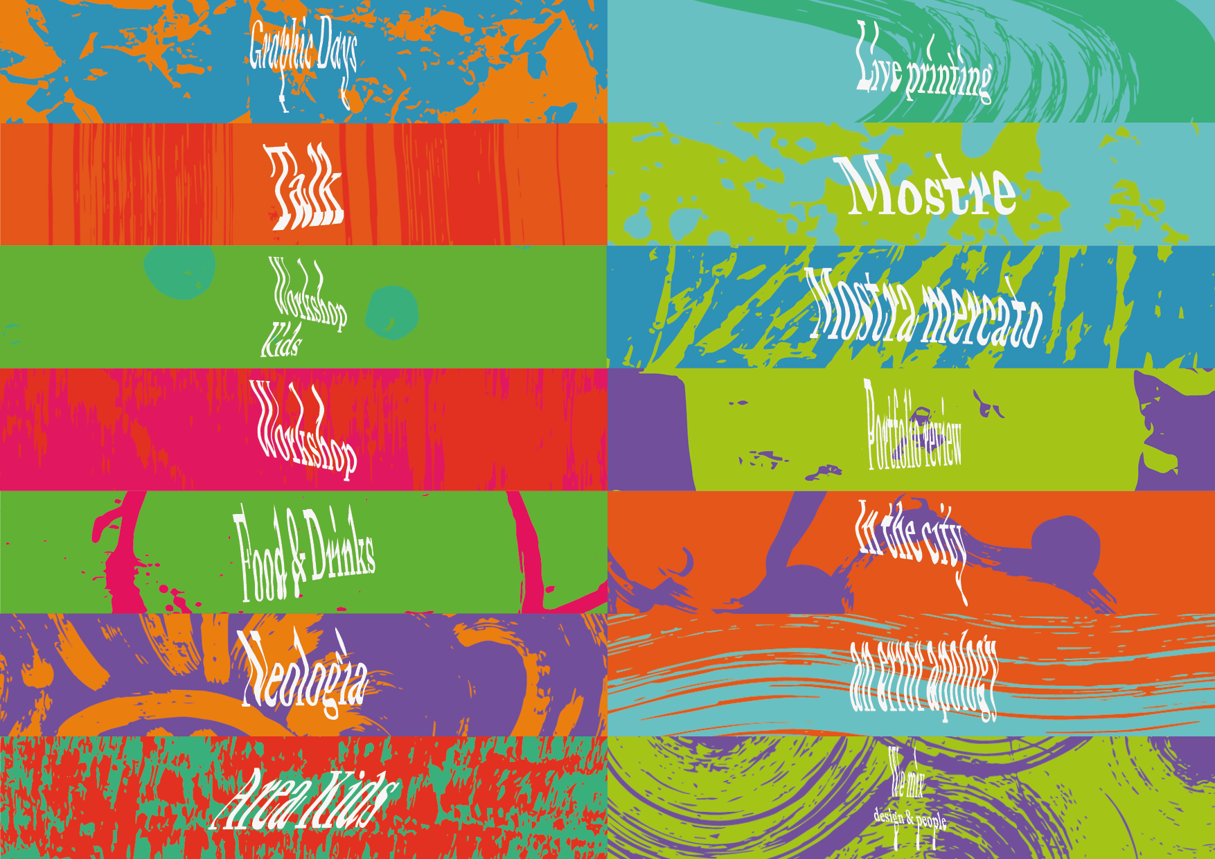 Textures + Lettering with colours