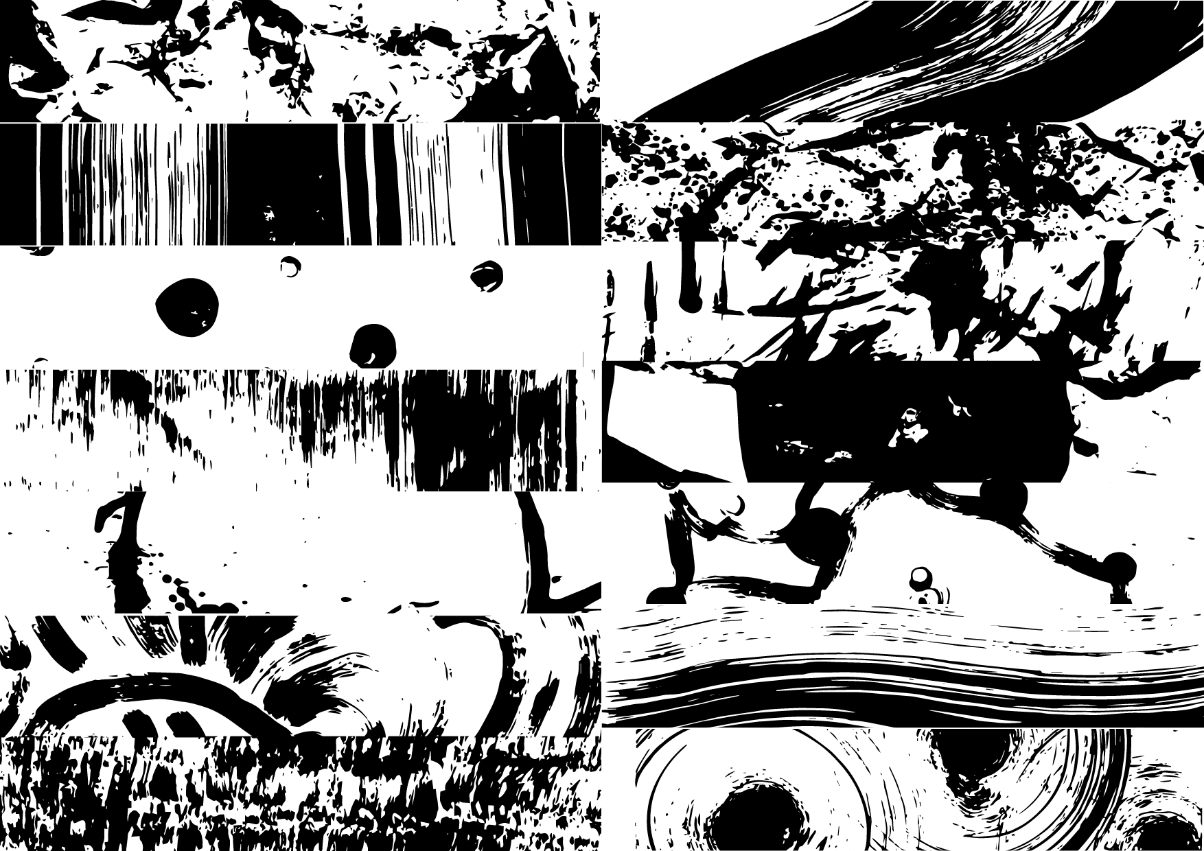 Black & White handmade textures 