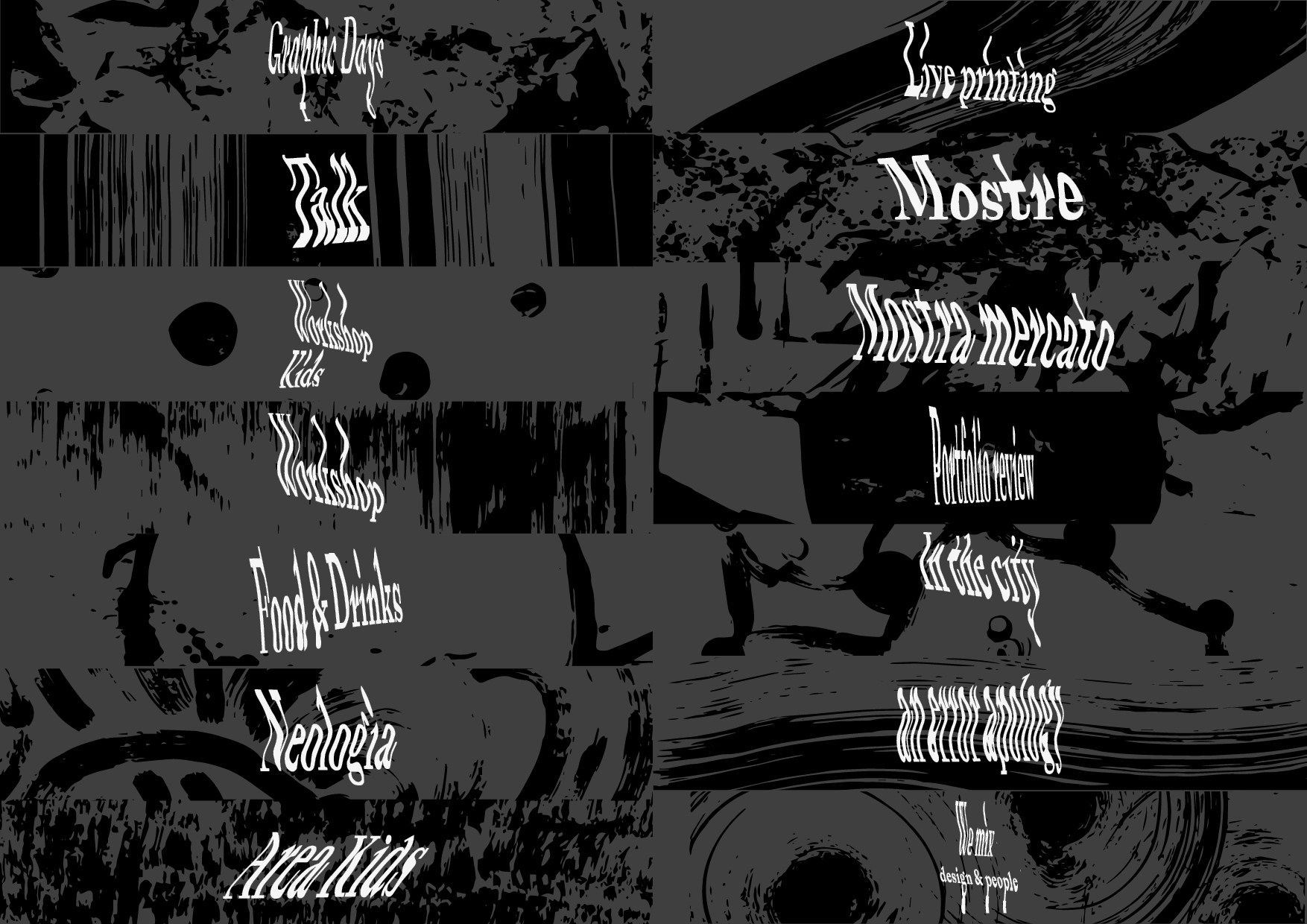 Textures + Lettering b&w