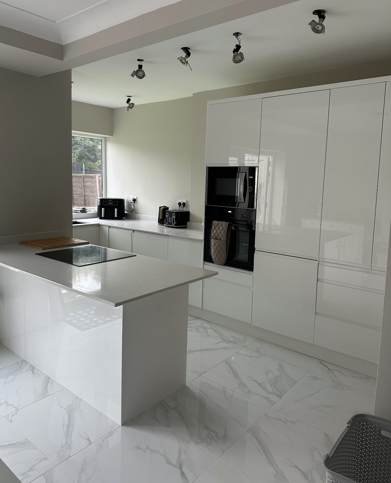 Custom fitted kitchen joinery in Blackpool with island and storage