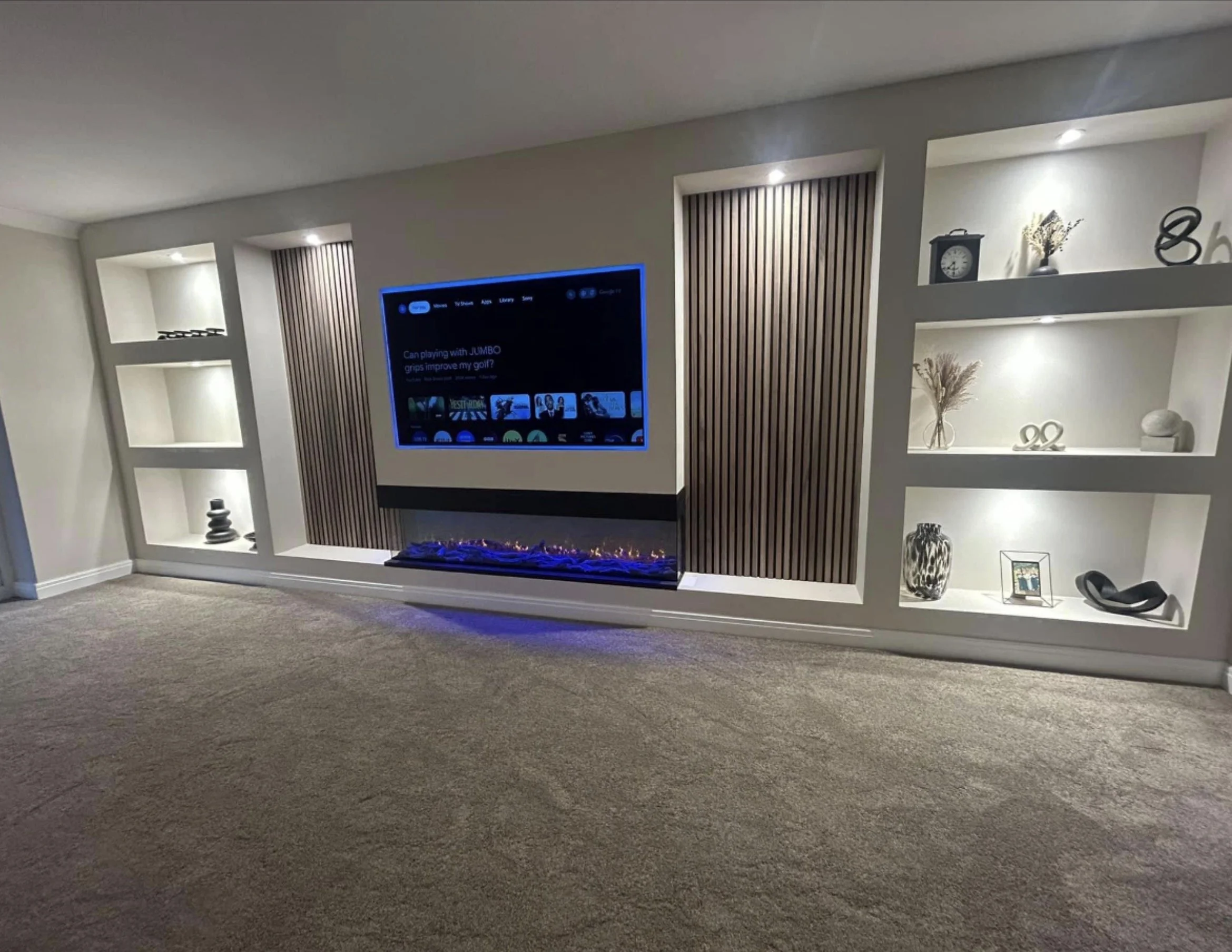 Bespoke media wall in poulton le fylde