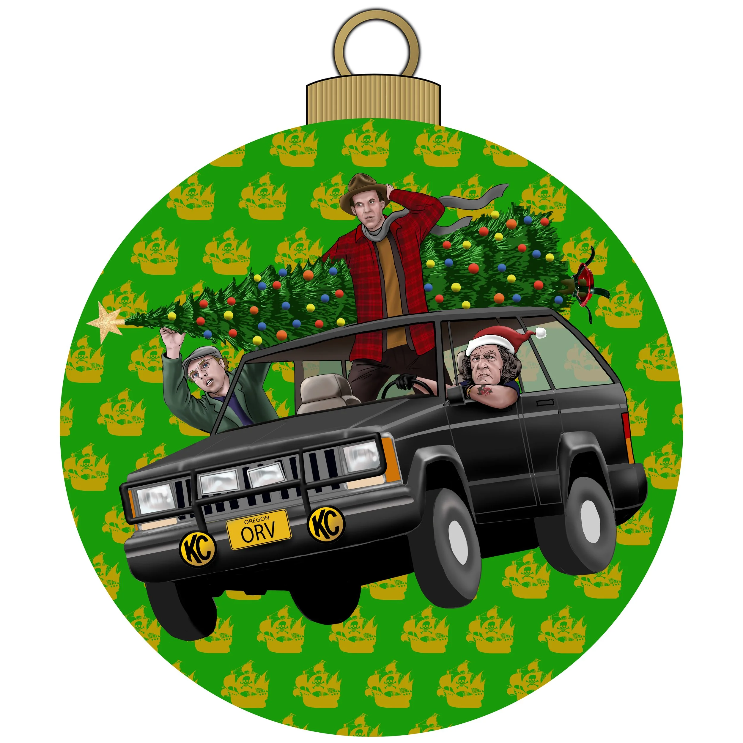 The Fratellis - Christmas ornament, digital illustration
