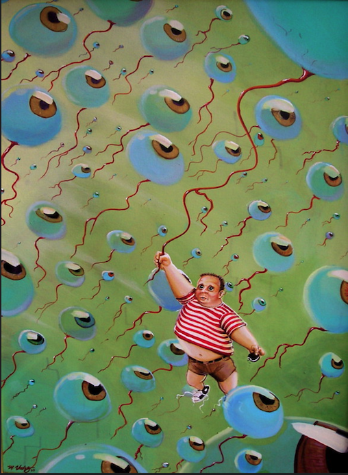 Kool-aid Serenade - 18" x 24" acrylic on canvas