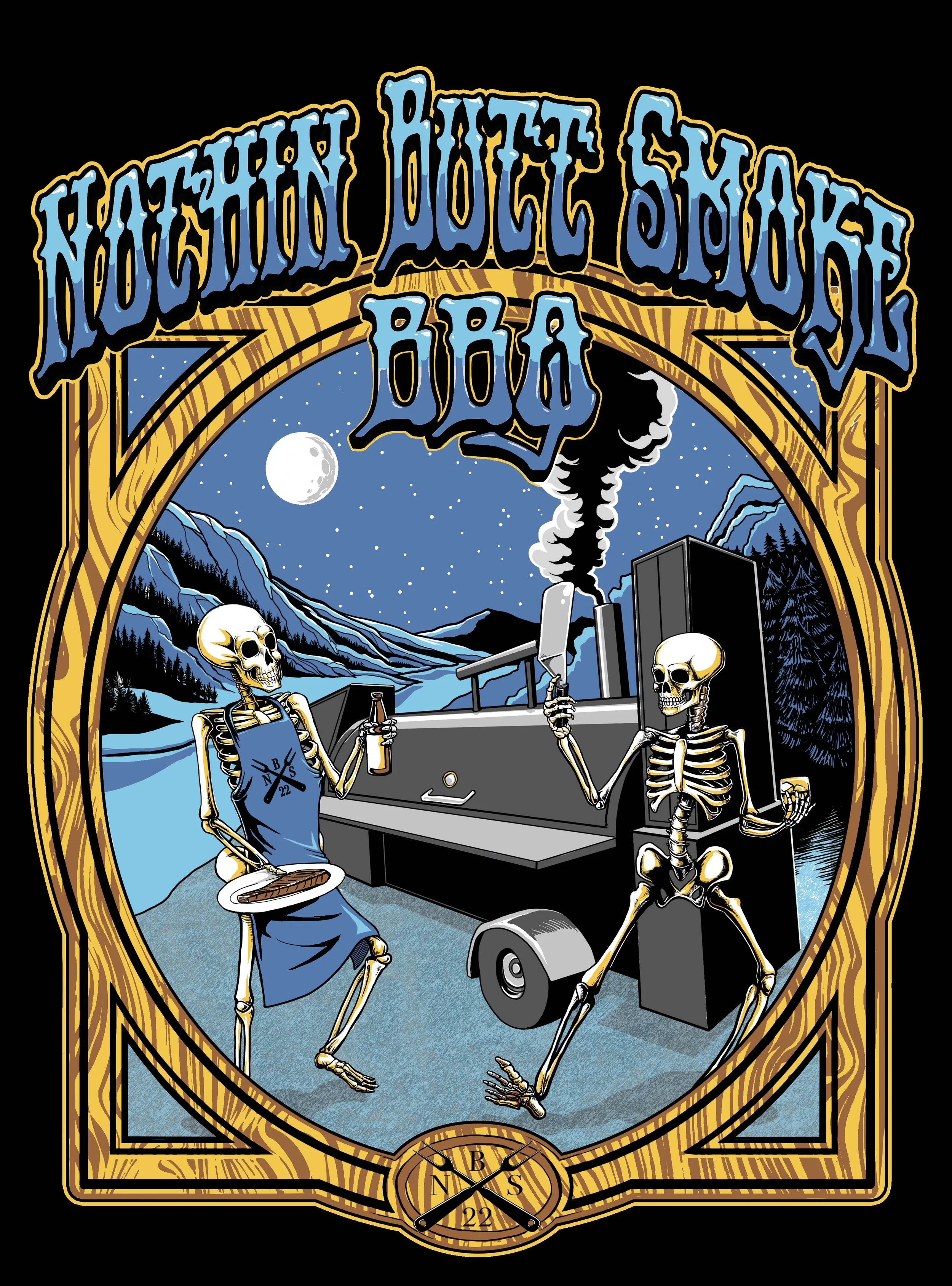 T-shirt design for Nothin But Smoke BBQ