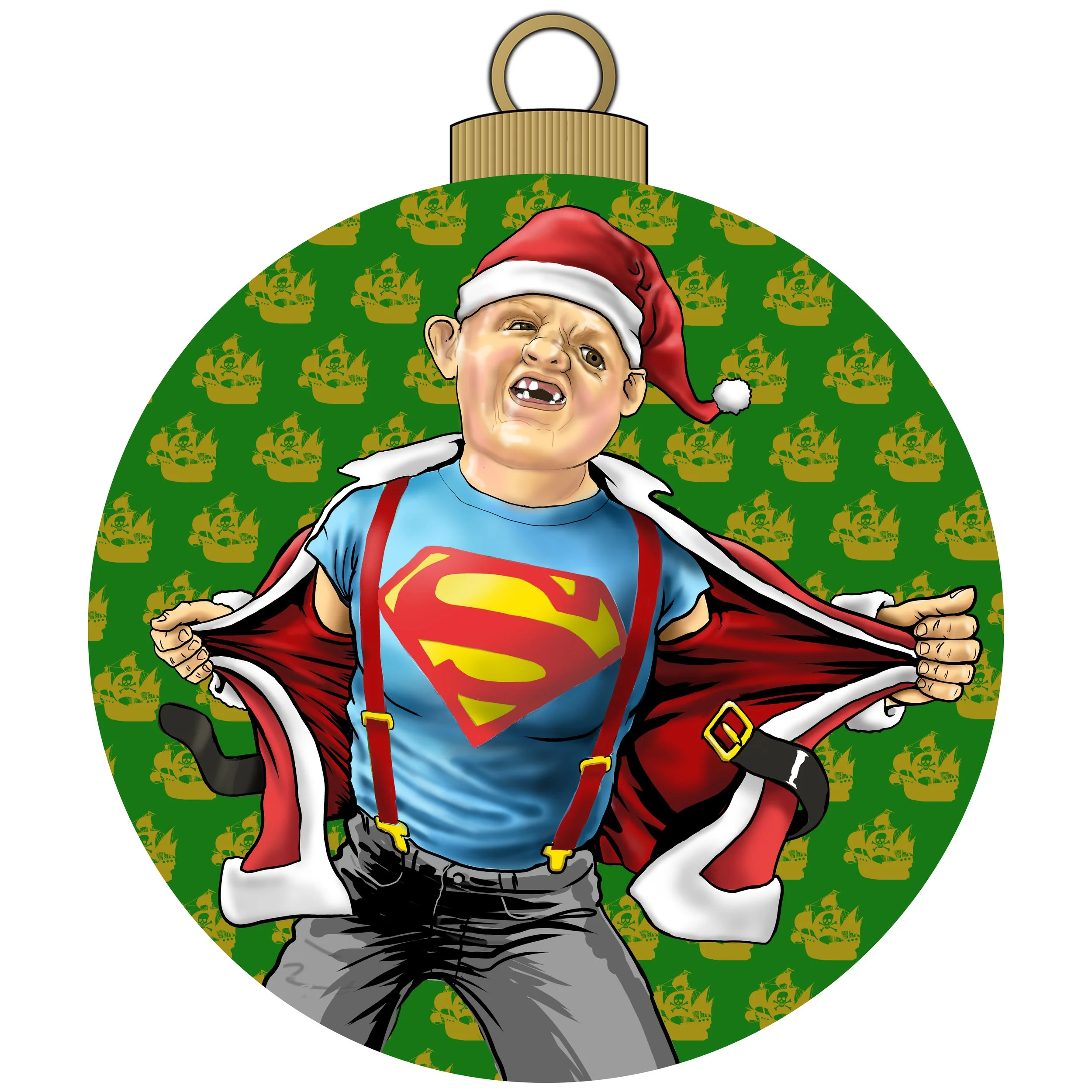 Sloth - Christmas ornament, digital illustration