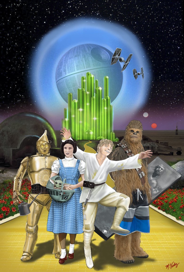 Wizard of Star Wars - 18" x 24" digital illustration