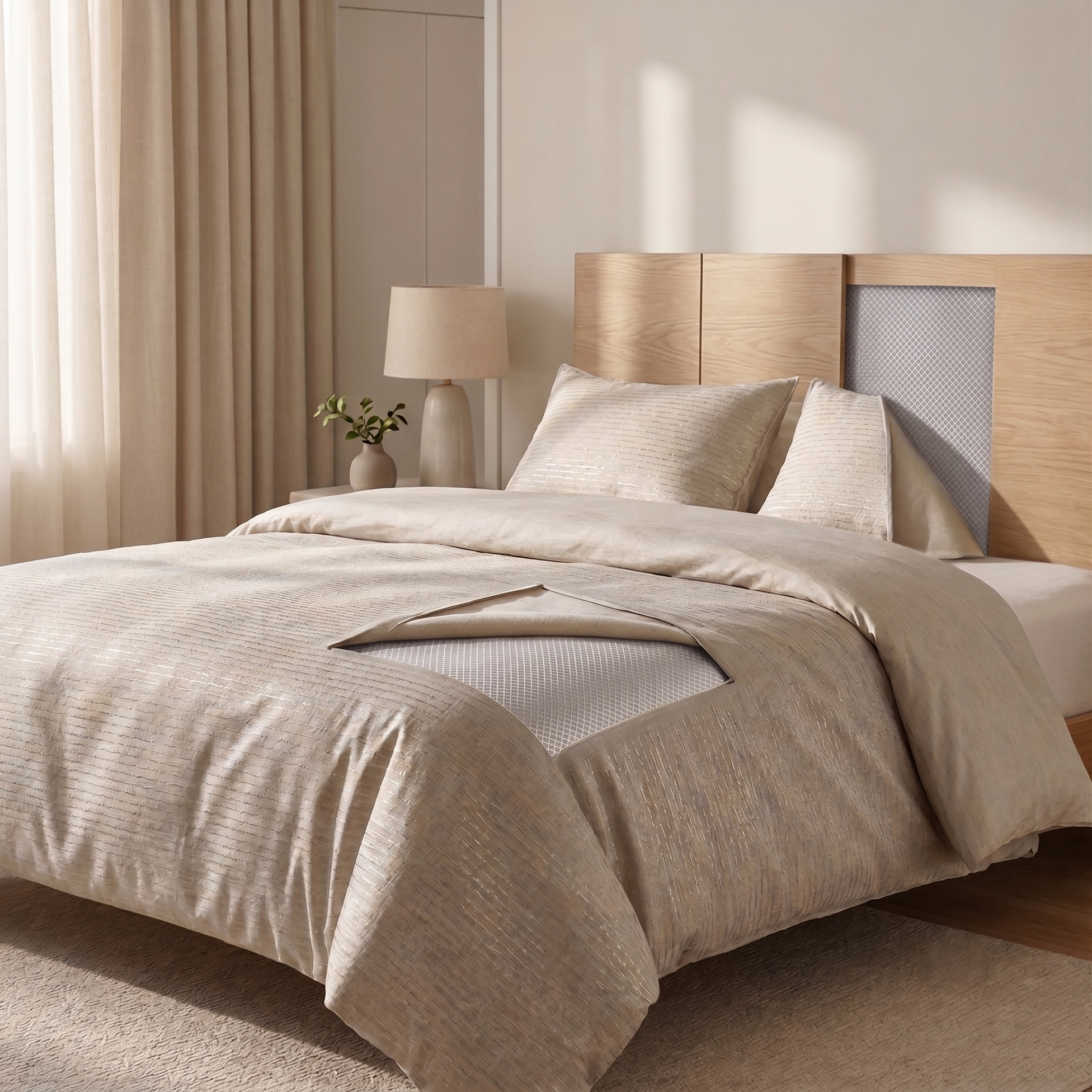 True Shield COCOON Faraday bed canopy and EMF shielding bedding set with conductive material for radiation protection and restorative sleep.