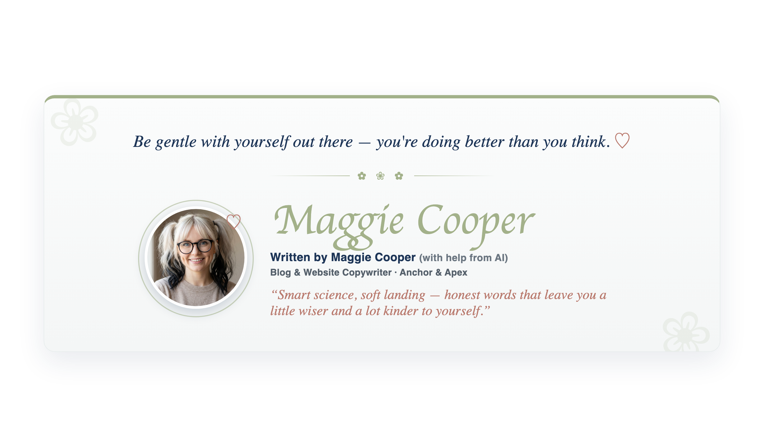 Maggie Cooper sign-off.