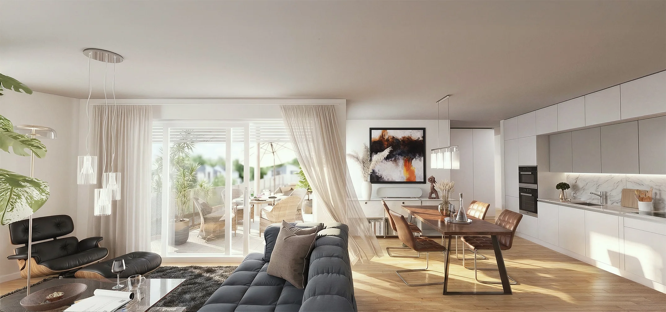 Innenvisualisierung, Wohneinheit Dachgeschoss