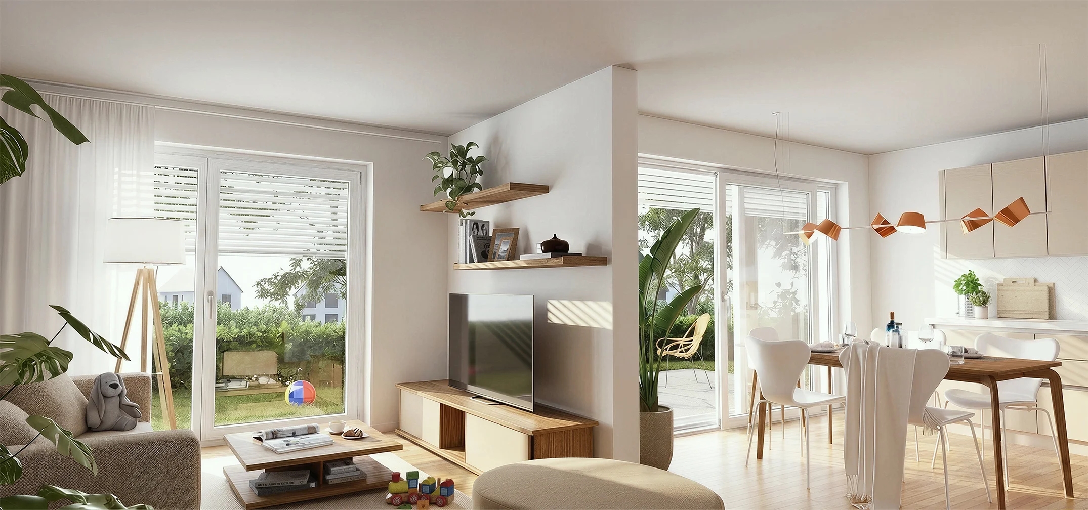 Innenvisualisierung, Wohneinheit Erdgeschoss