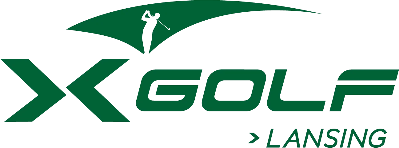The logo of a golf course or golf management company with the text 'XGolf Lansing' and a stylized golf tee and ball.