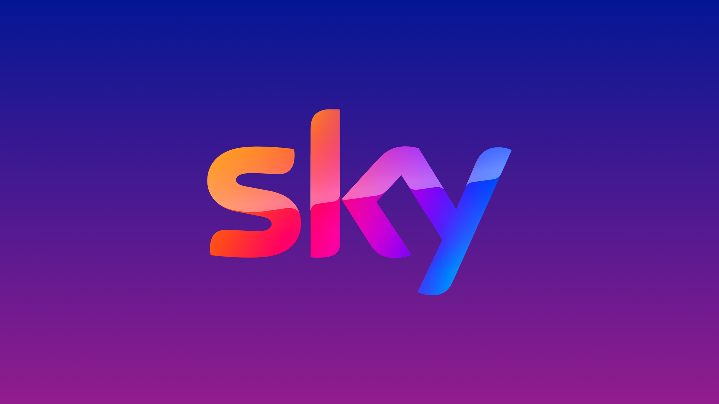 Colorful Sky logo with a gradient background of blue and purple, featuring the word "sky" in vibrant, gradient-colored letters.