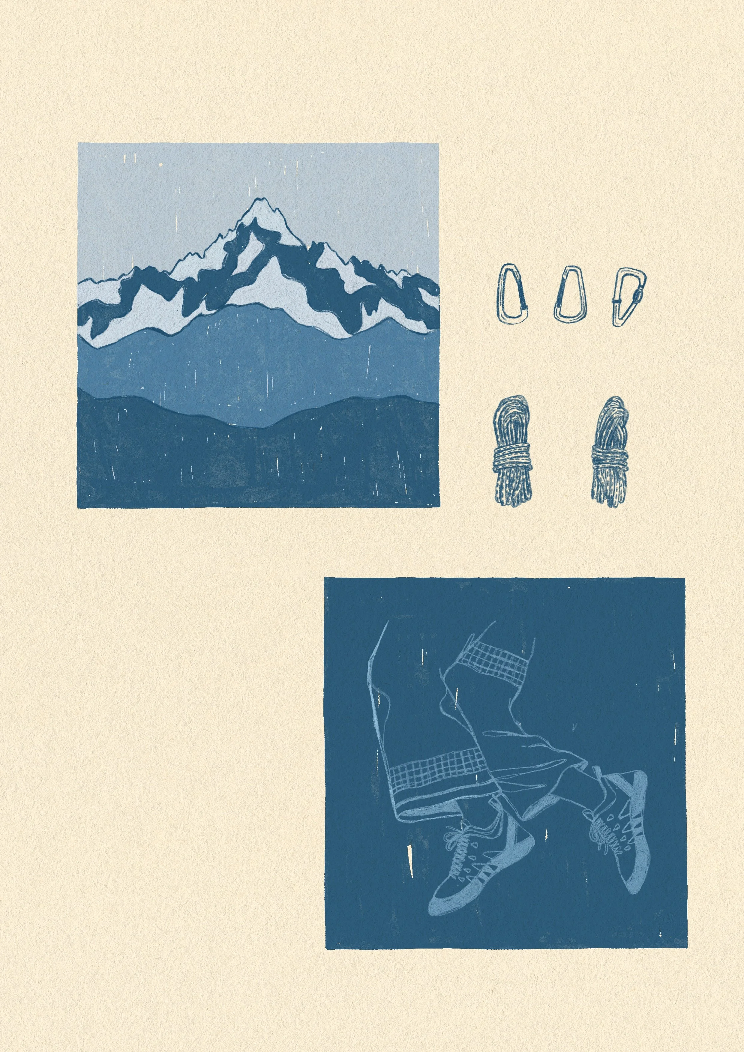 Steps into the mist - print