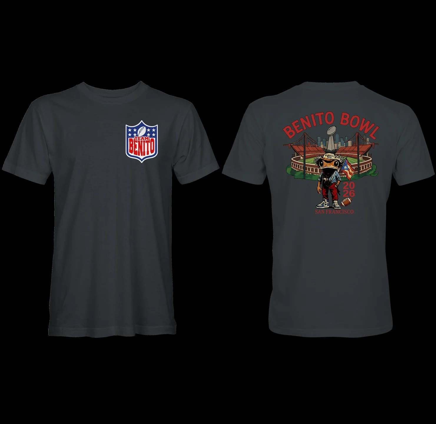 Mockups are locked in of these Benito designs for a couple customers and the next stop is PRINT. Turning the vision into something you can wear. If you want one of these or any other Benito designs, send us a DM to order yours.

Your vision, our tran