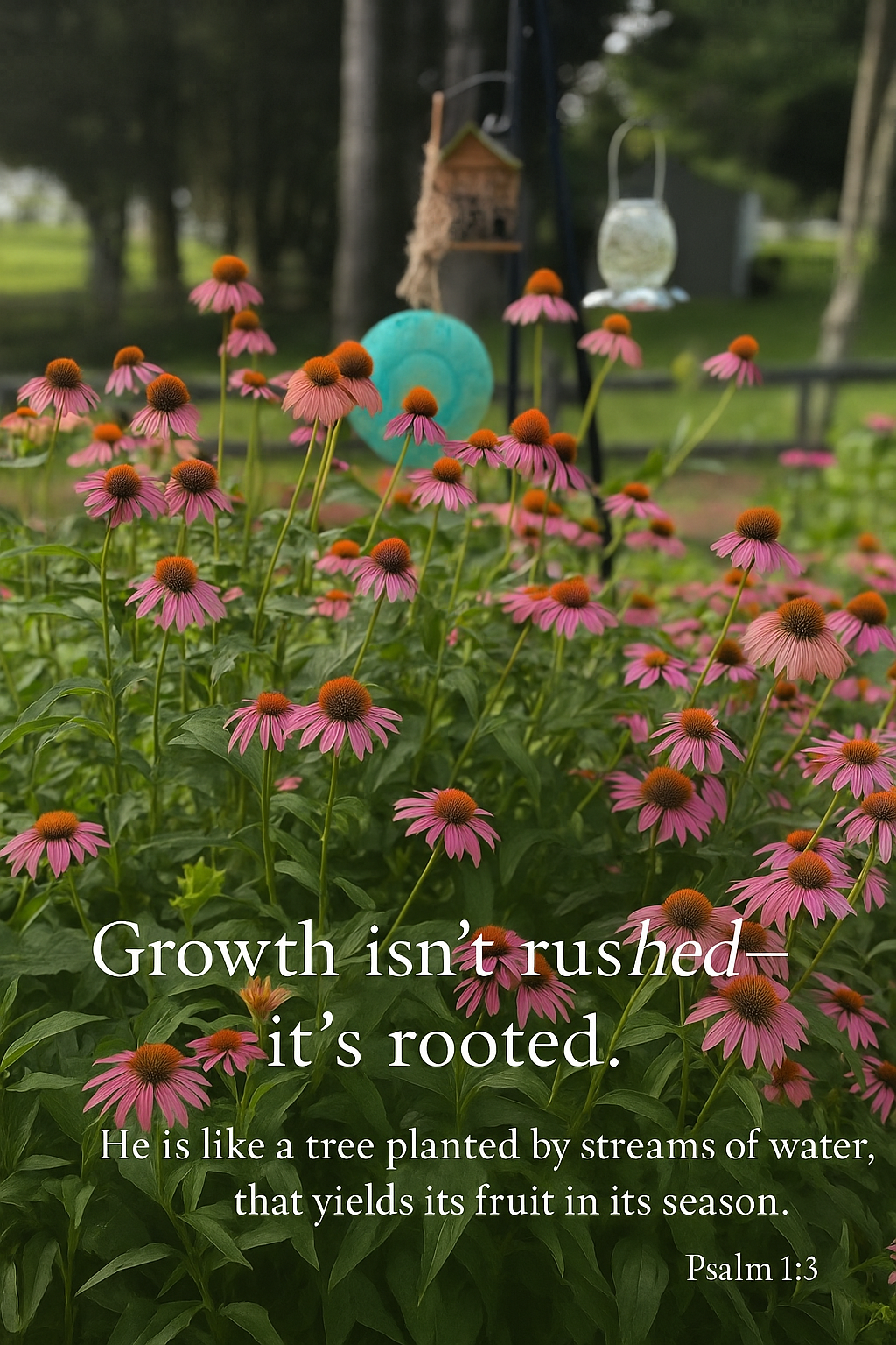 Home Garden @ Bloom Cone Flowers (Psalm 1:3)