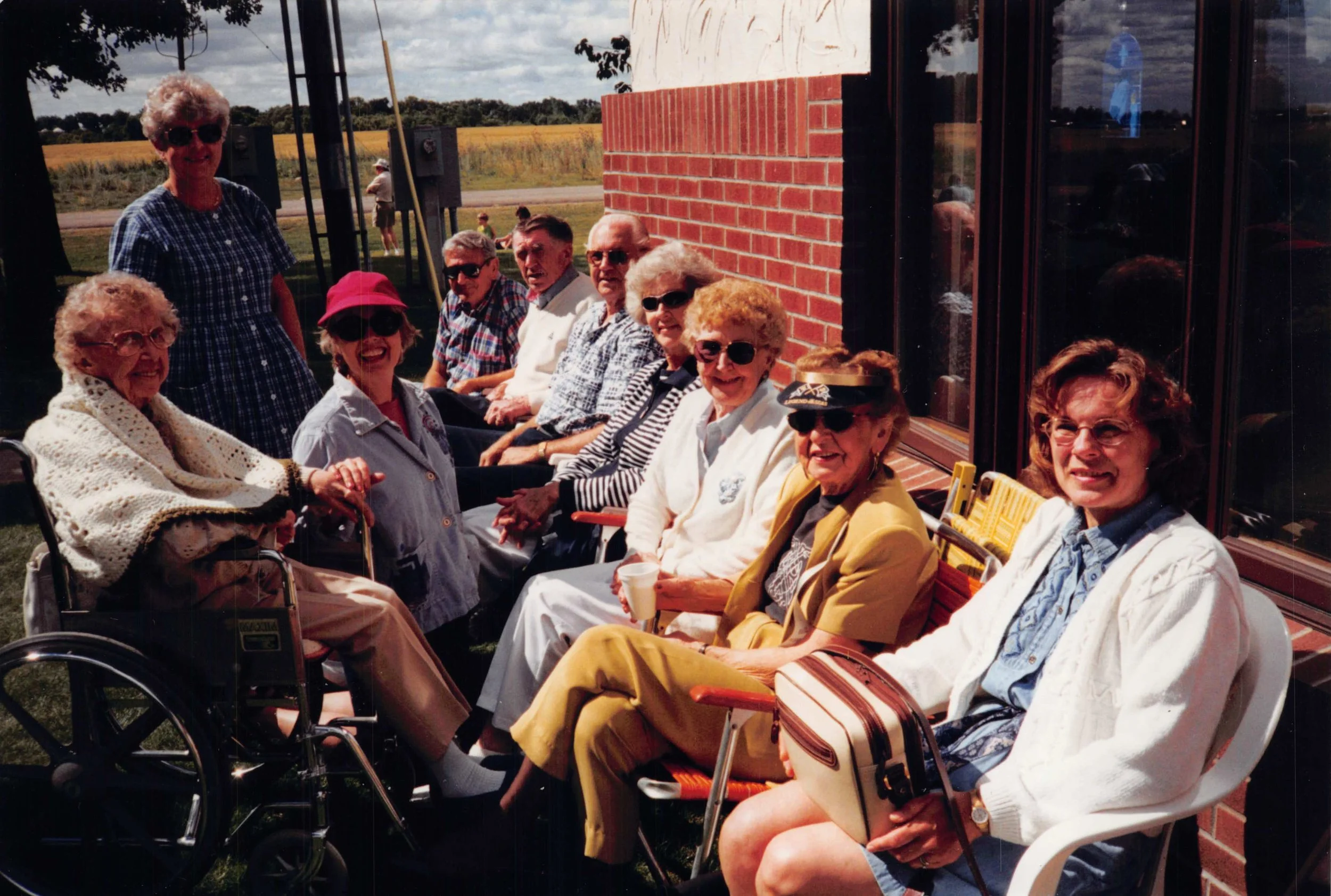 1999 - Rose Bolstad, DelRae Meier, Gladys Hammer, Bud Sherry, John Hall, Don Myrdal, Beverley Hall, Lillian Myrdal, Pauline Page, Kathie Johnson.