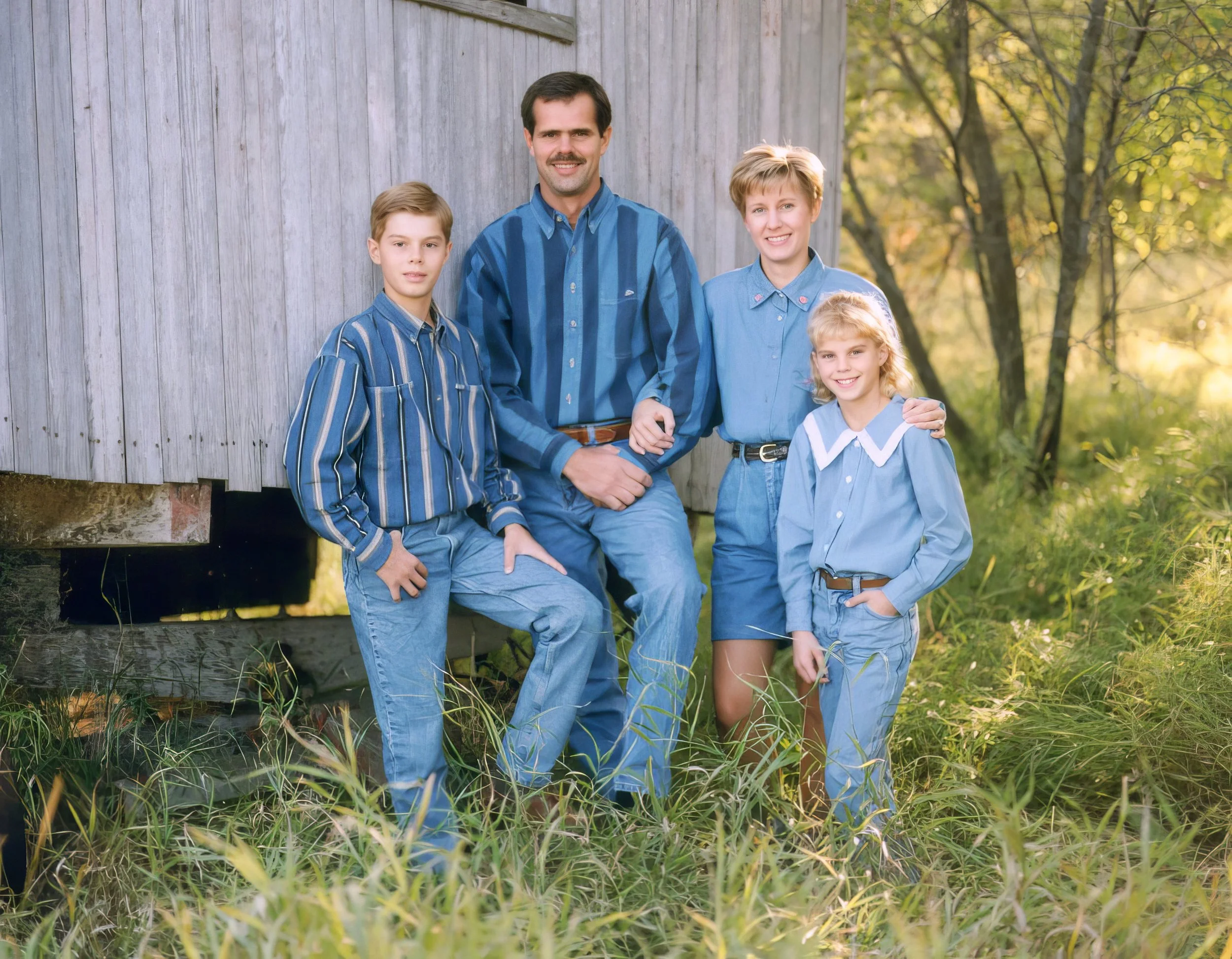1995 - Chad, Rick, Daidre, & Kristin Kendall.