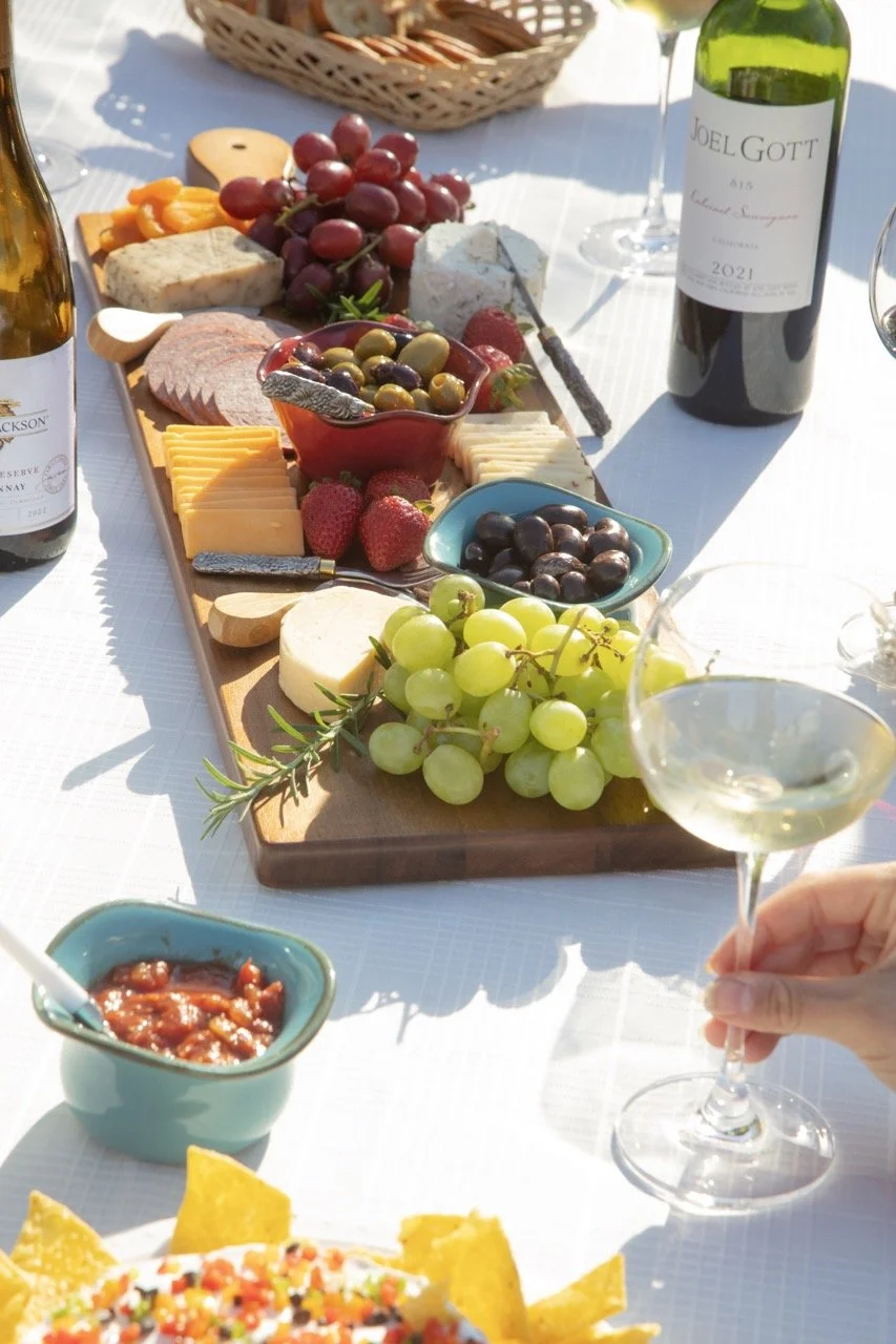 2025 - Cookbook photo shoot (John Borge Studios) - our table set up at John & Kathie Johnson's farm.
