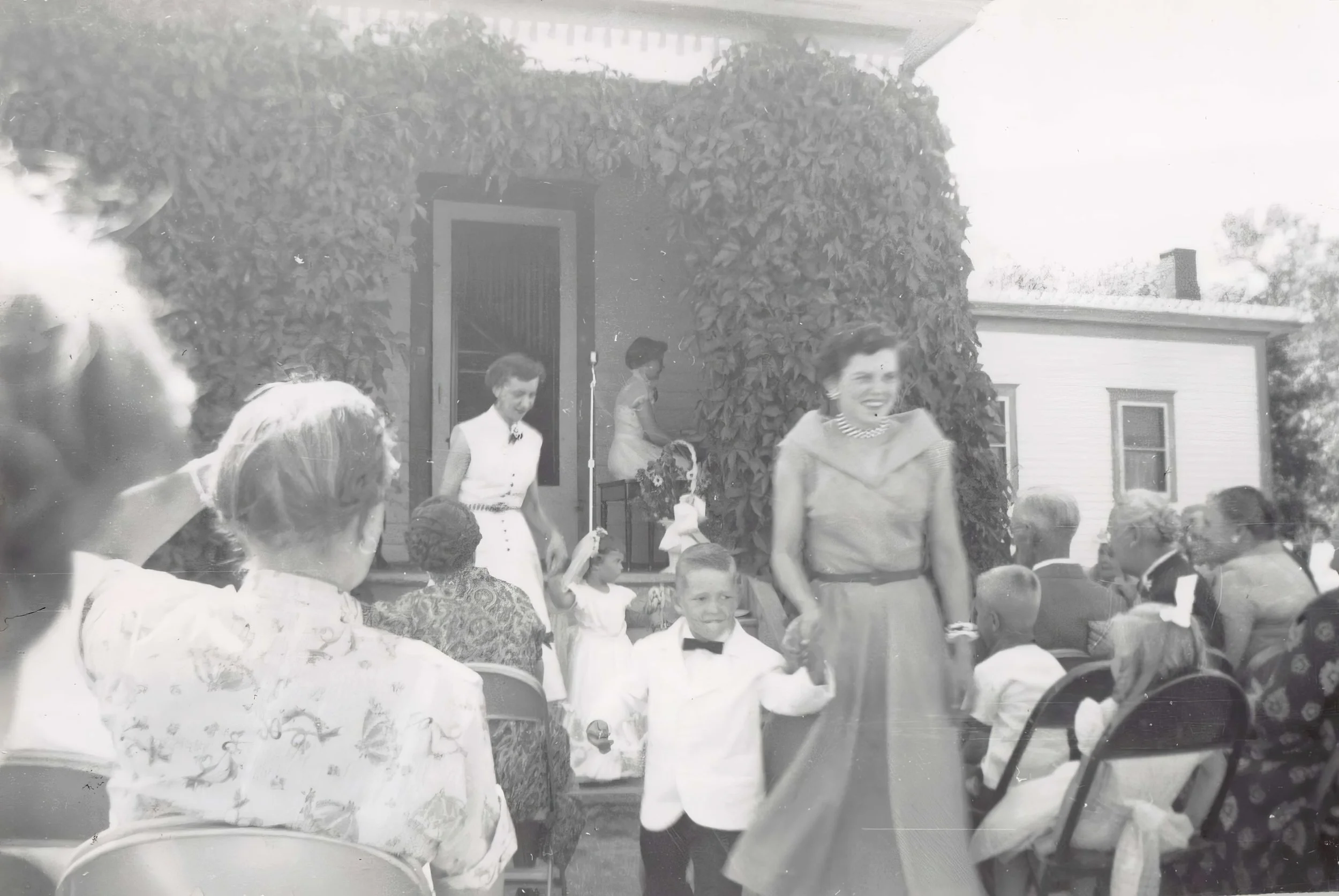1954 - J.G. & Hosa Hall's 50th anniversary - Pauline Page & Wanda (Samson) Hall.