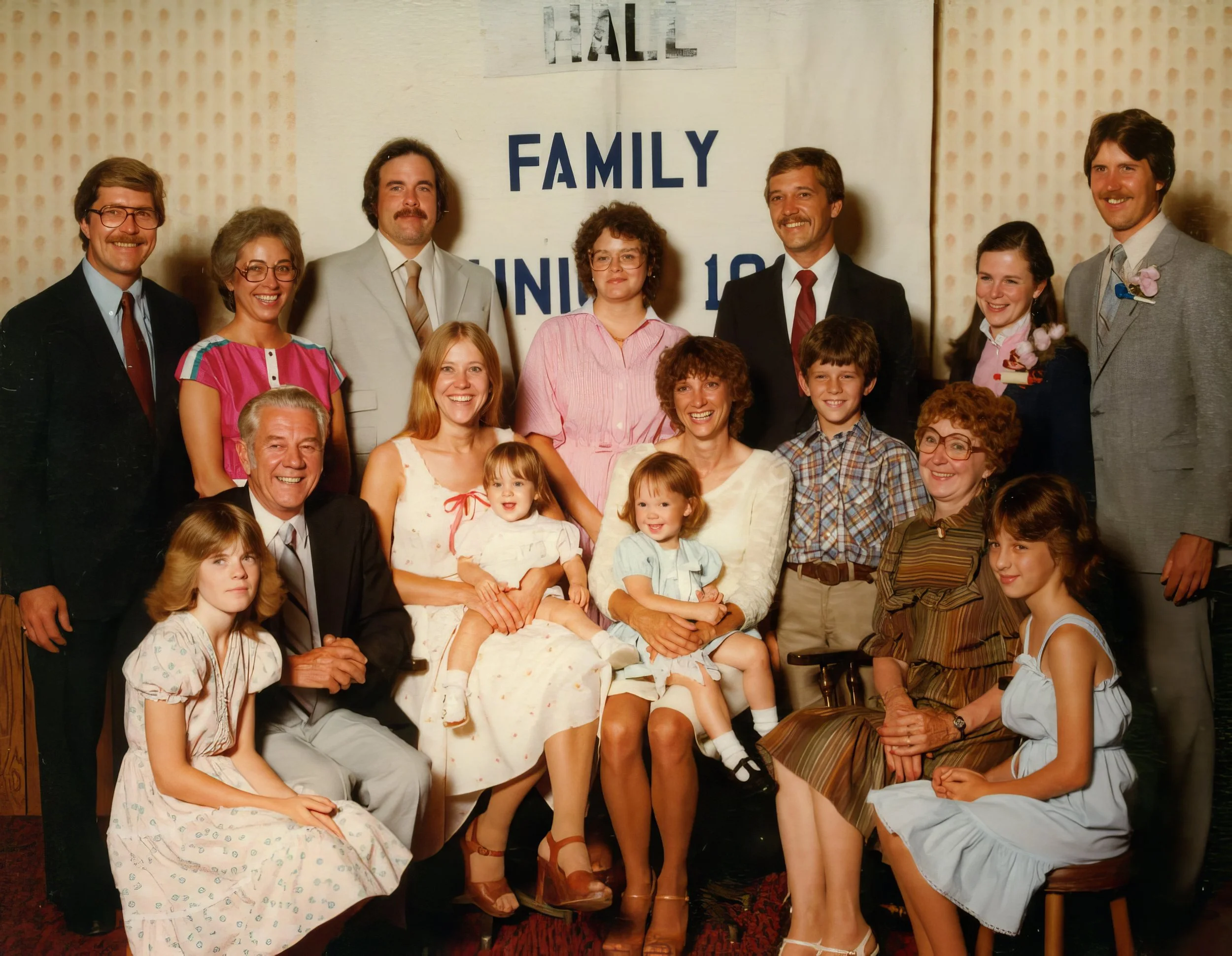 1982 - Family reunion - Steve & Lillian Helgason family.