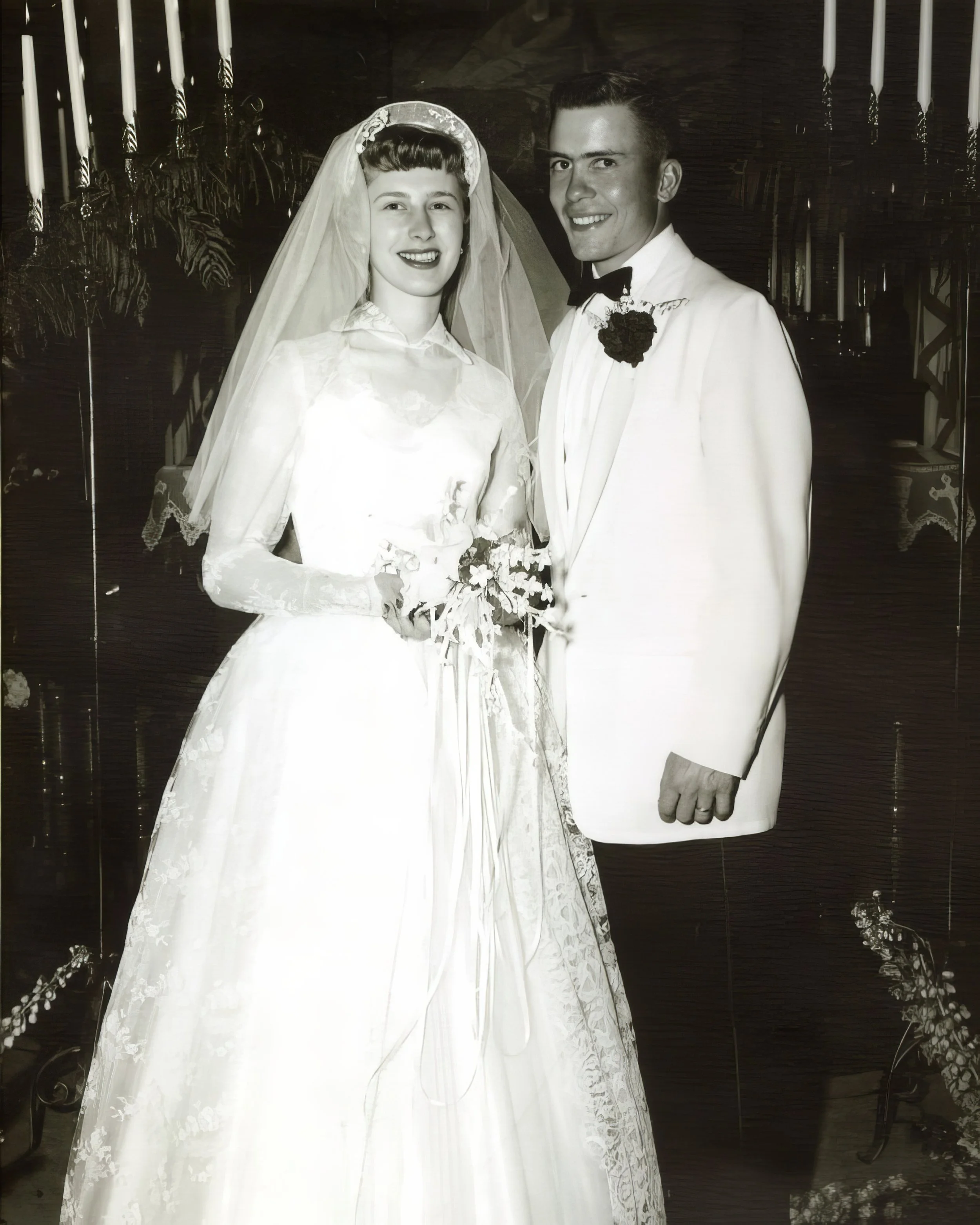 1954 - Dolores (Dodie) & Keith Boe's wedding.