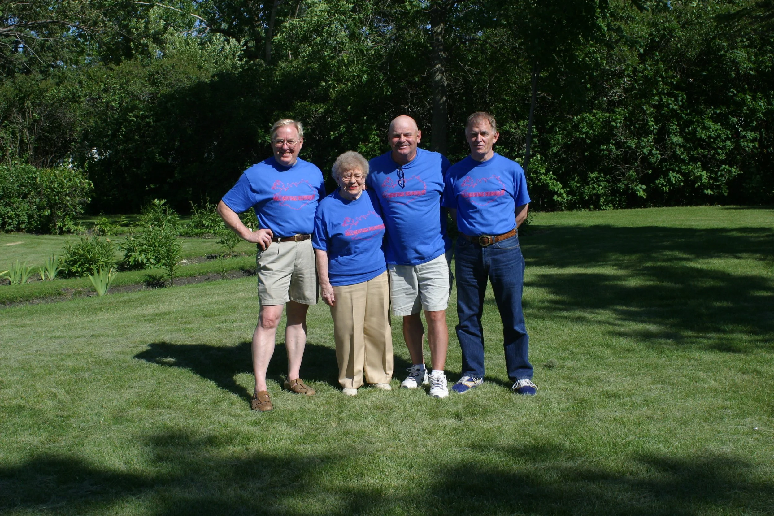 2007 - Hall Family Reunion - Orin Bolstad, Warren (Nelson) Hall, Clint Nelson, Monty Bolstad.
